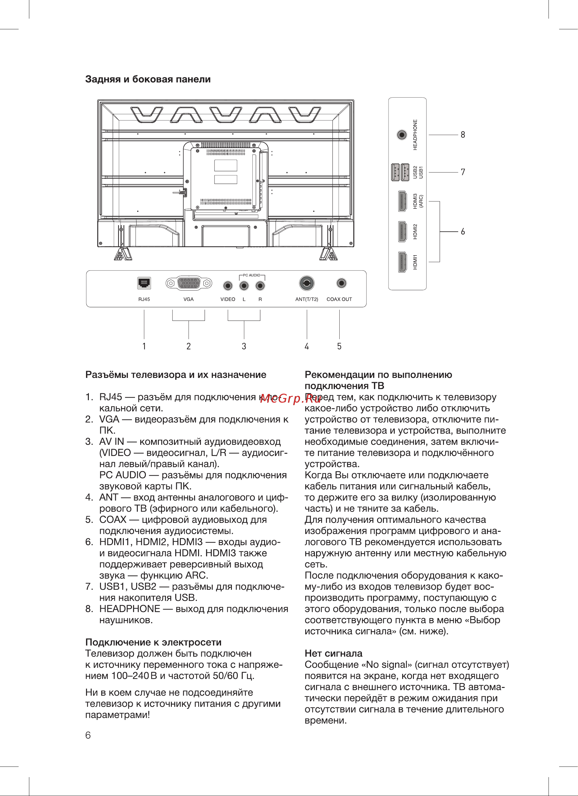 Blackton Bt 43S05B черная Руководство по эксплуатации онлайн [8/24] 809514