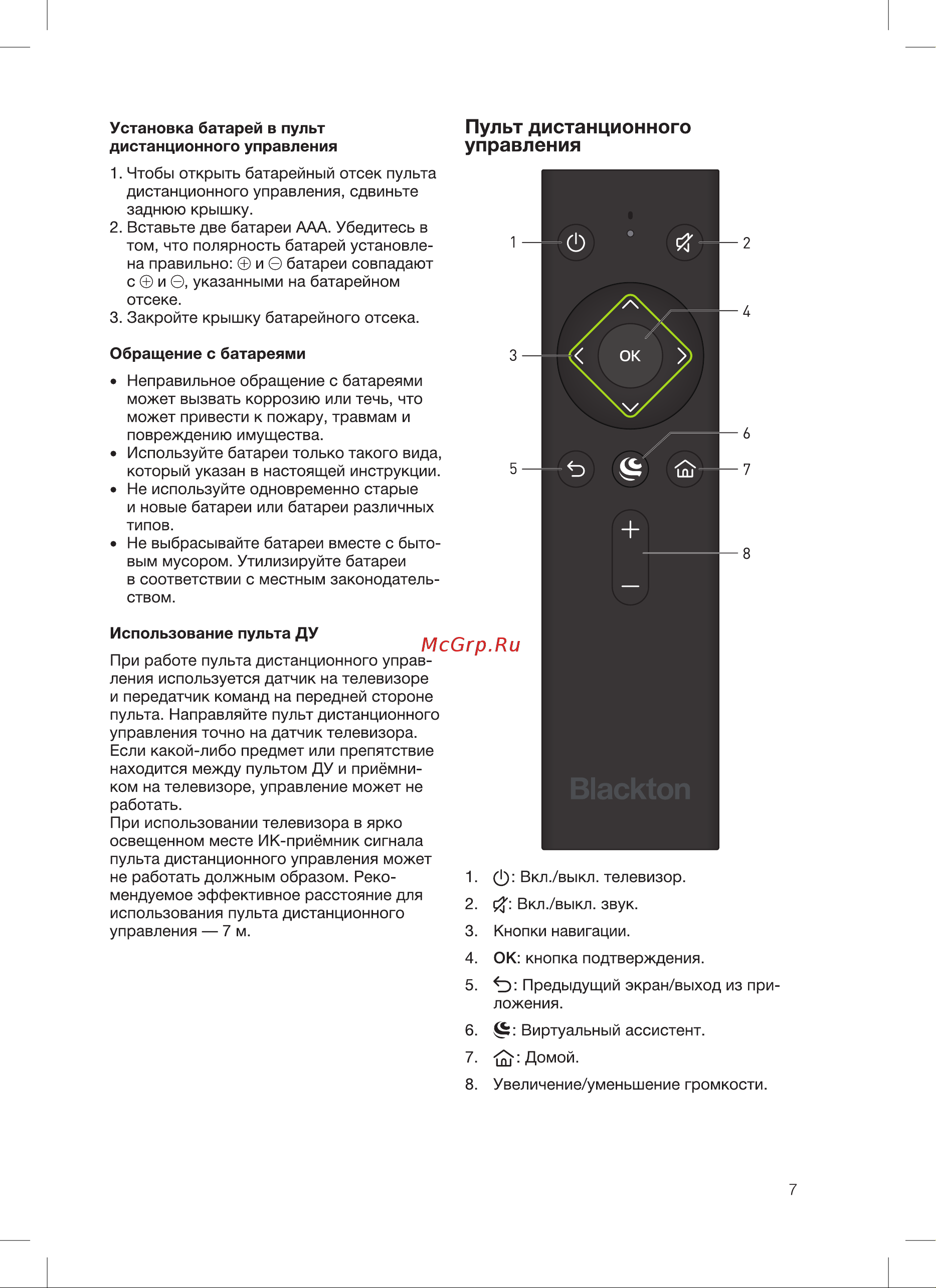 Blackton Bt 43S05B черная Руководство по эксплуатации онлайн [9/24] 809514