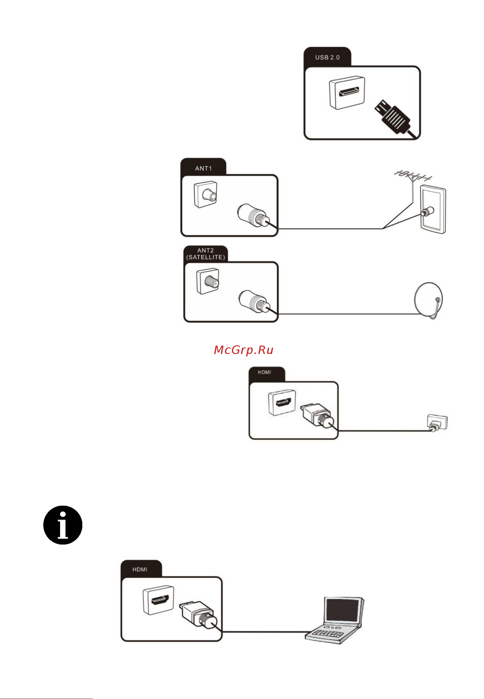 Hyundai 55 H-LED55QBU7500 Smart Android TV Frameless [10/16] Подключение устройств usb
