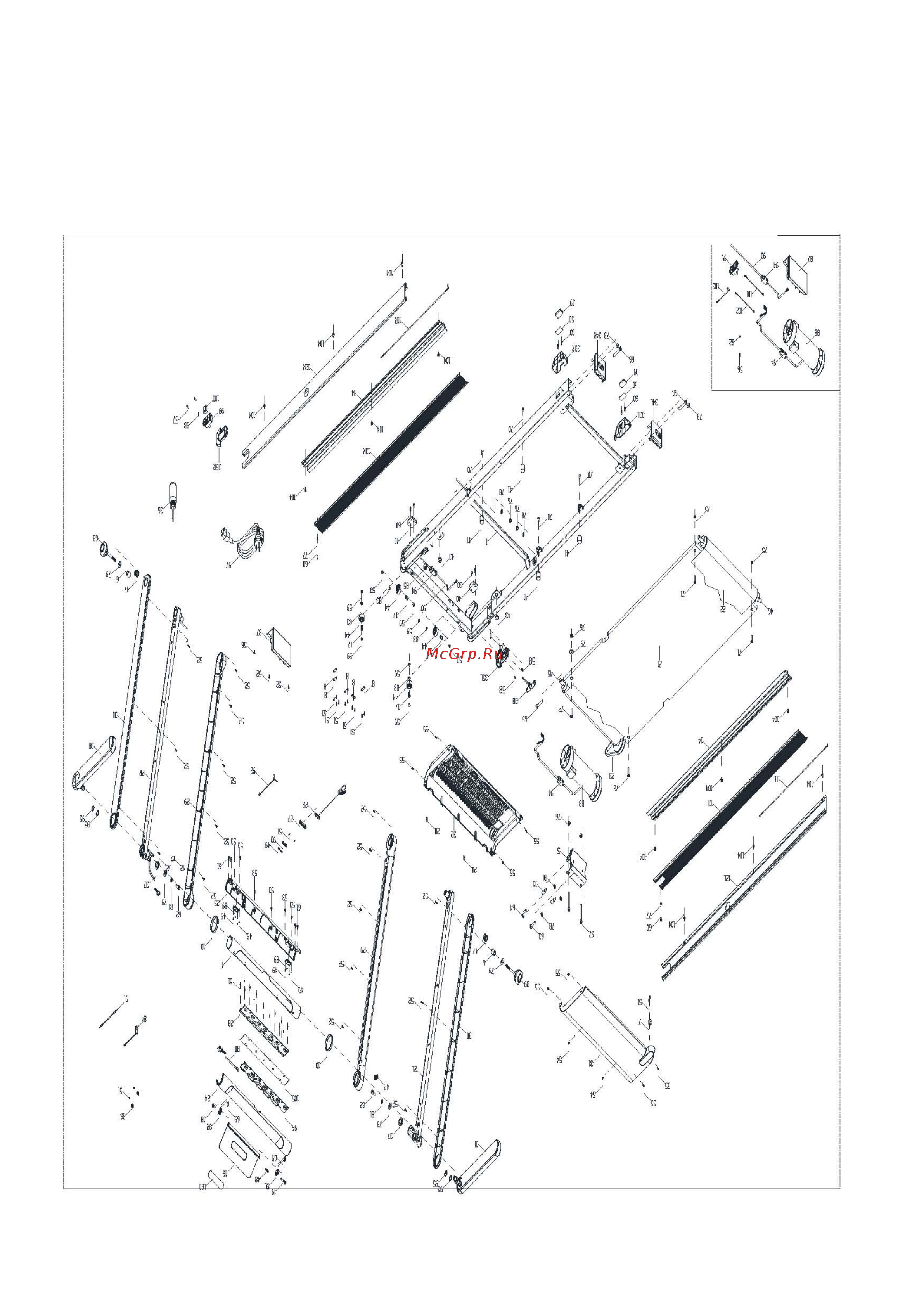 SVENSSON BODY LABS SPACETECH_AMBERLIGHT [14/21] Схема тренажера в разобранном виде