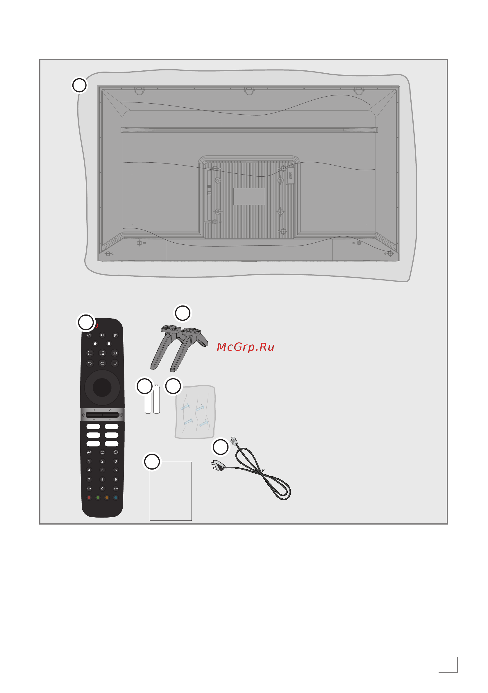 Grundig 32 GHH 6505 [9/124] Содержимое упаковки