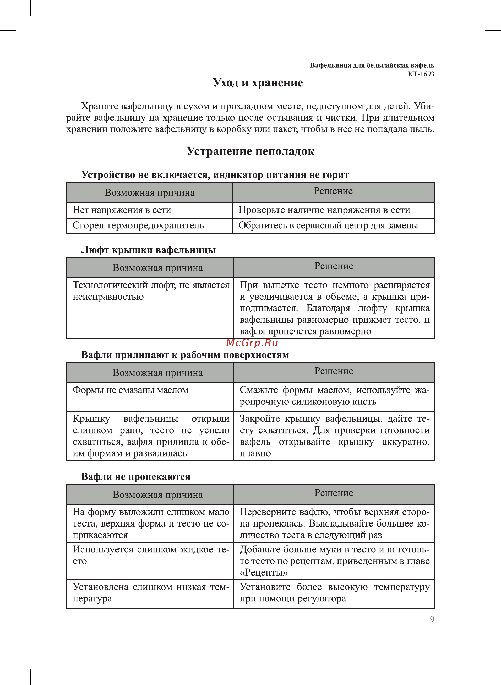 Kitfort КТ-1693 Руководство по эксплуатации онлайн [9/16] 809707