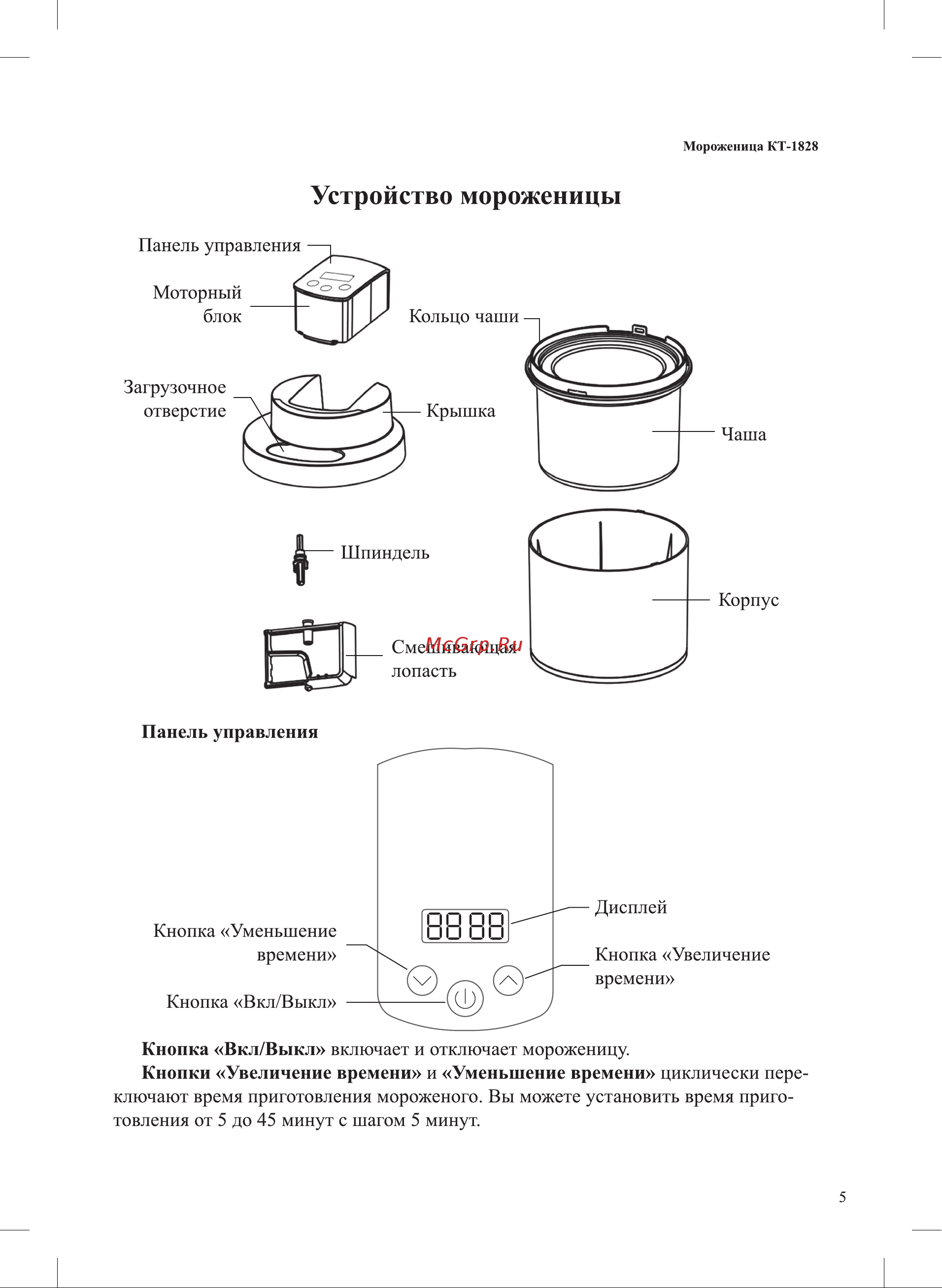 Kitfort КТ-1828 Руководство по эксплуатации онлайн [5/16] 809724
