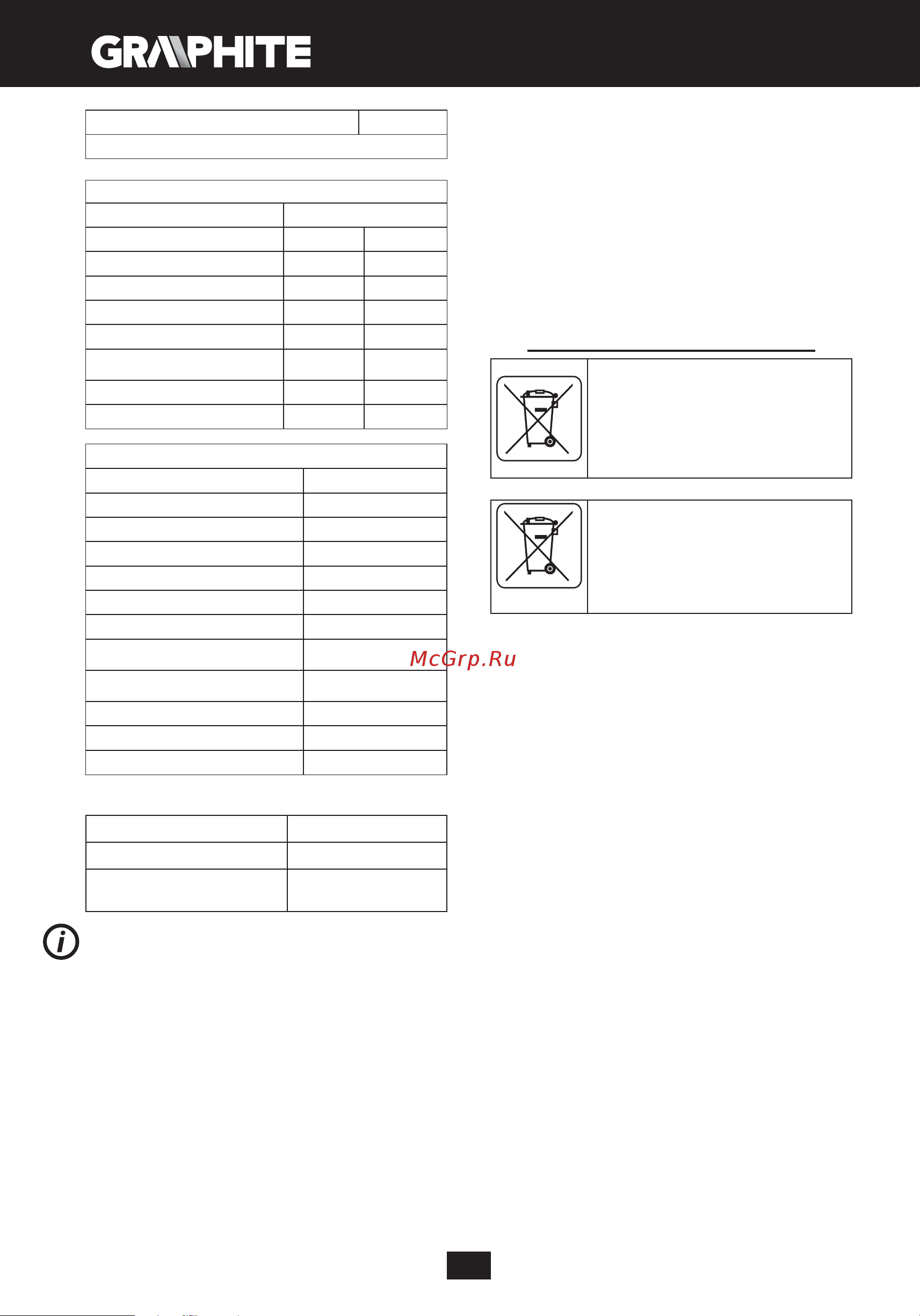 GRAPHITE 58G019 [102/104] Protection de l environnement