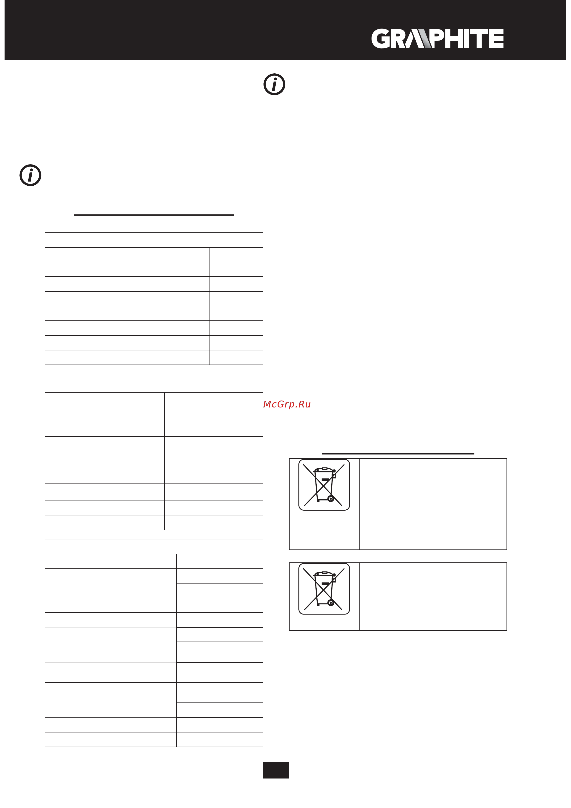 GRAPHITE 58G012 [23/92] Li ion