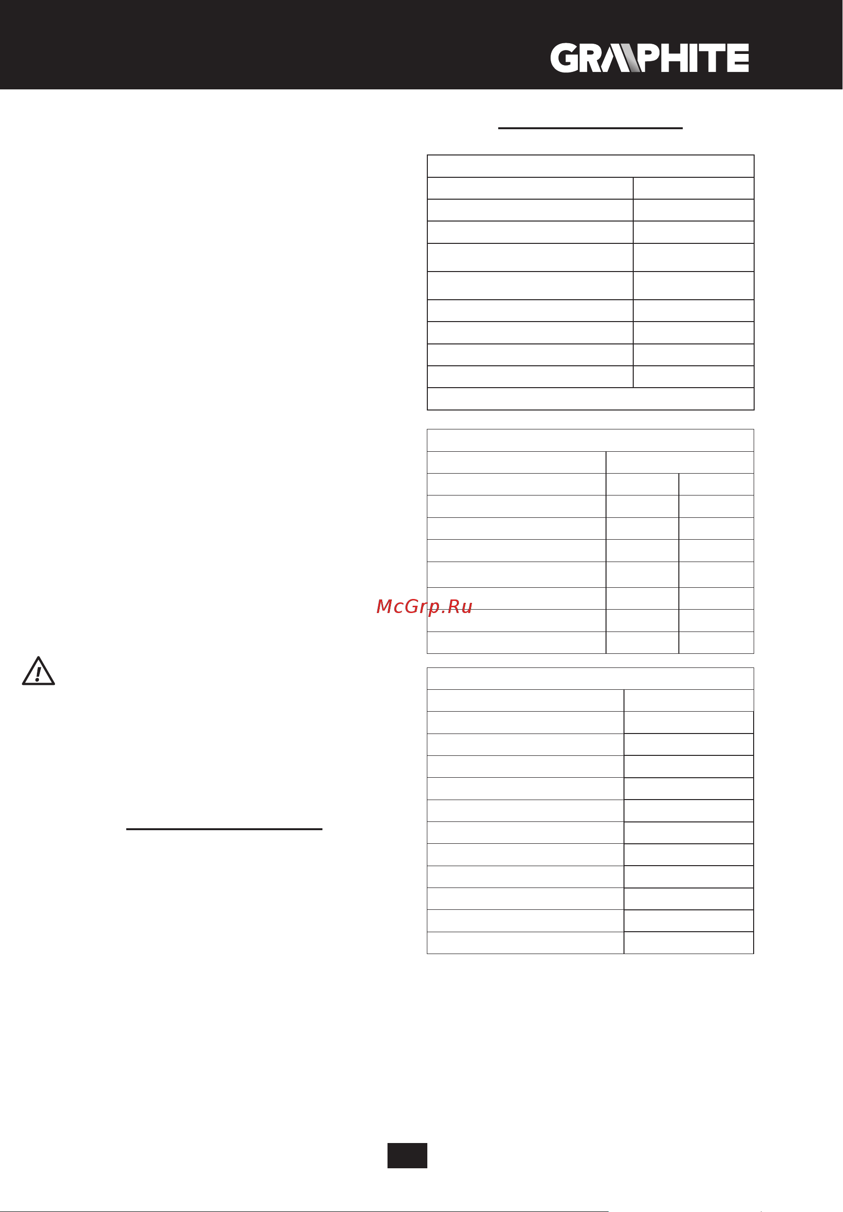 GRAPHITE 58G024 [85/92] Bediening en onderhoud