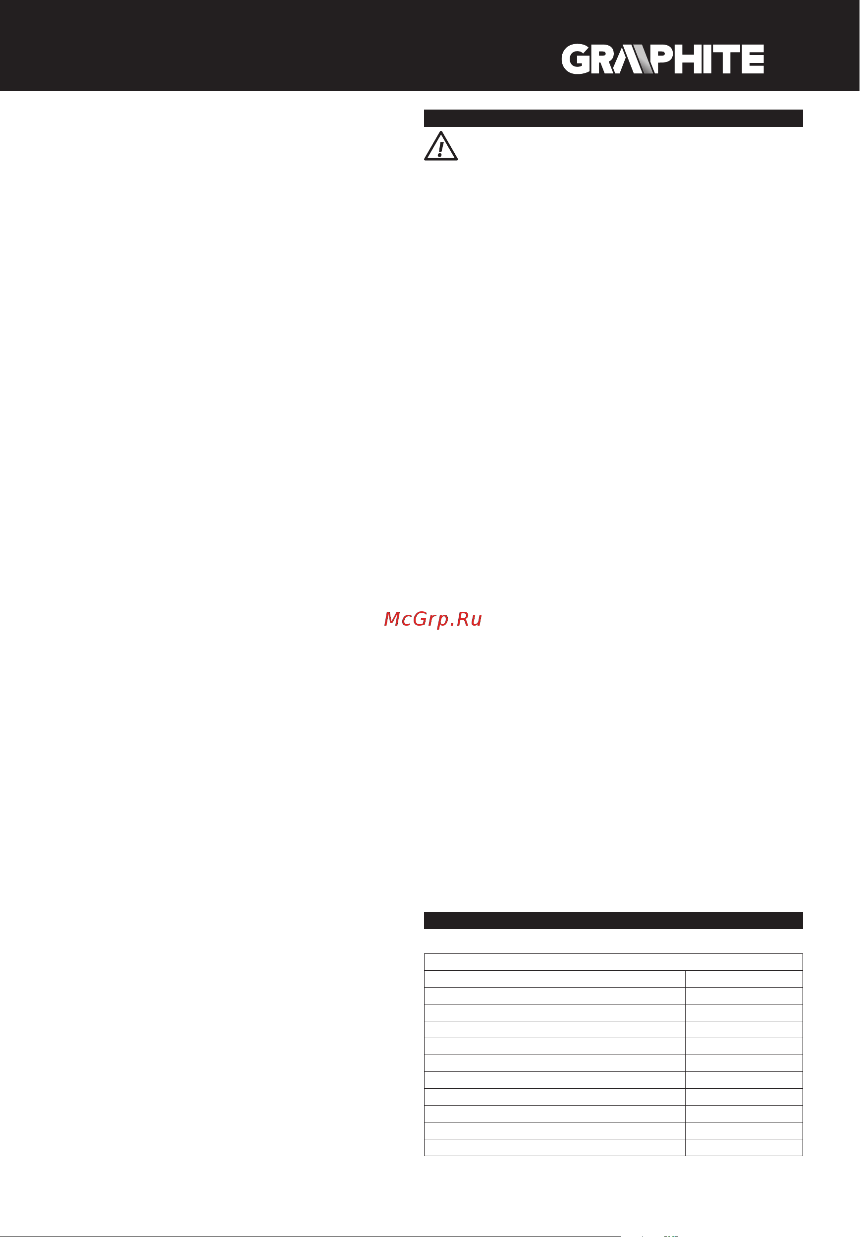 GRAPHITE 58G023 [105/112] Bediening en onderhoud