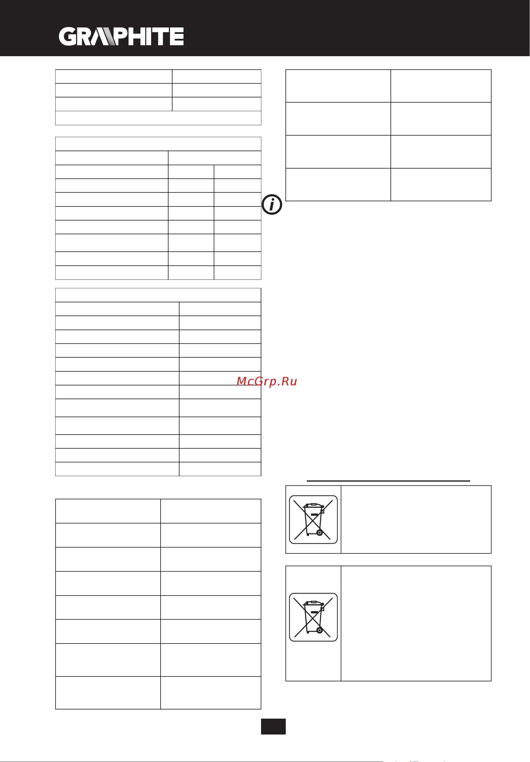 GRAPHITE 58G013 [102/104] Protection de l environnement