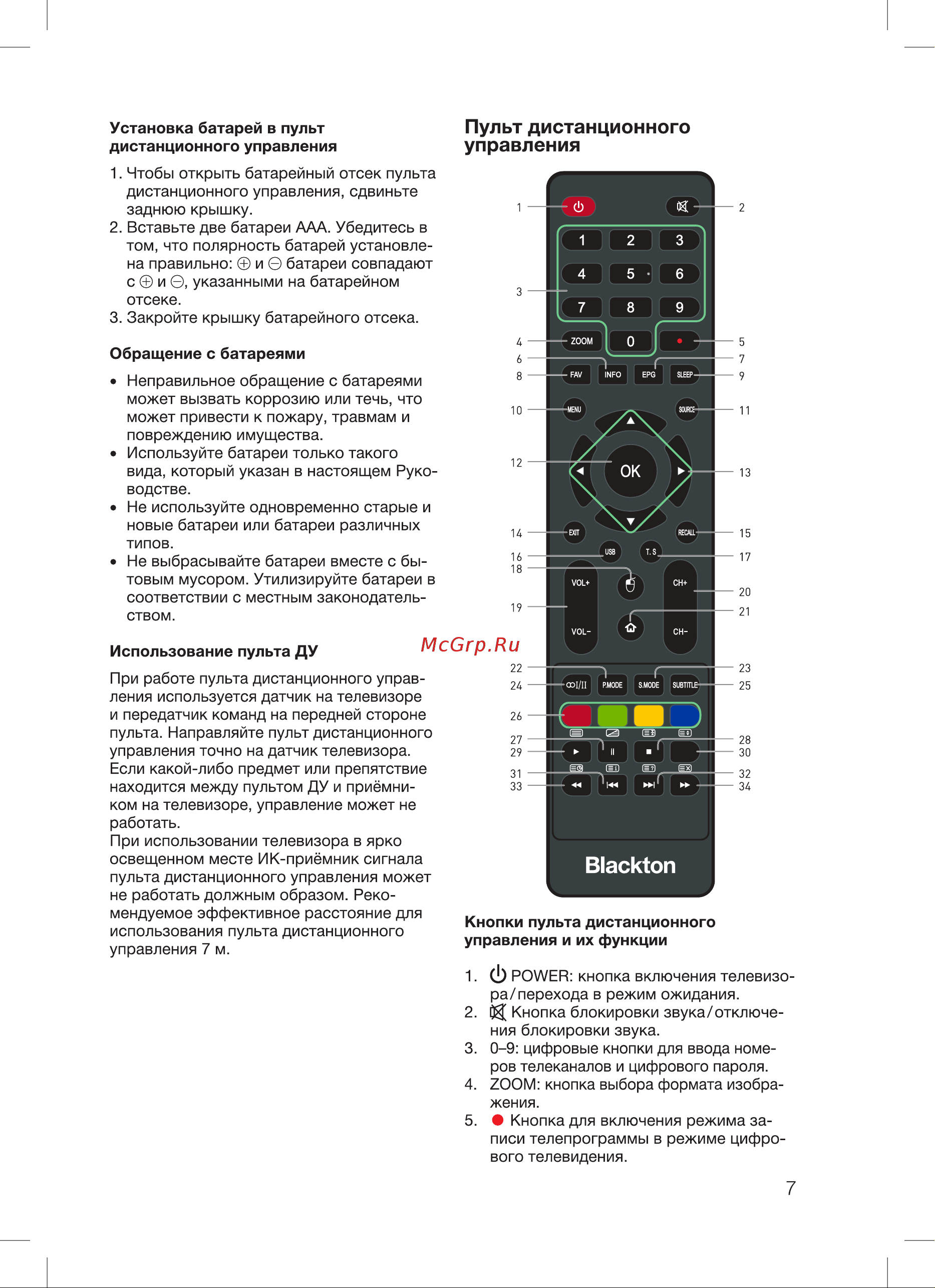 Blackton Bt 43S07B Инструкция по эксплуатации онлайн [9/28] 810006