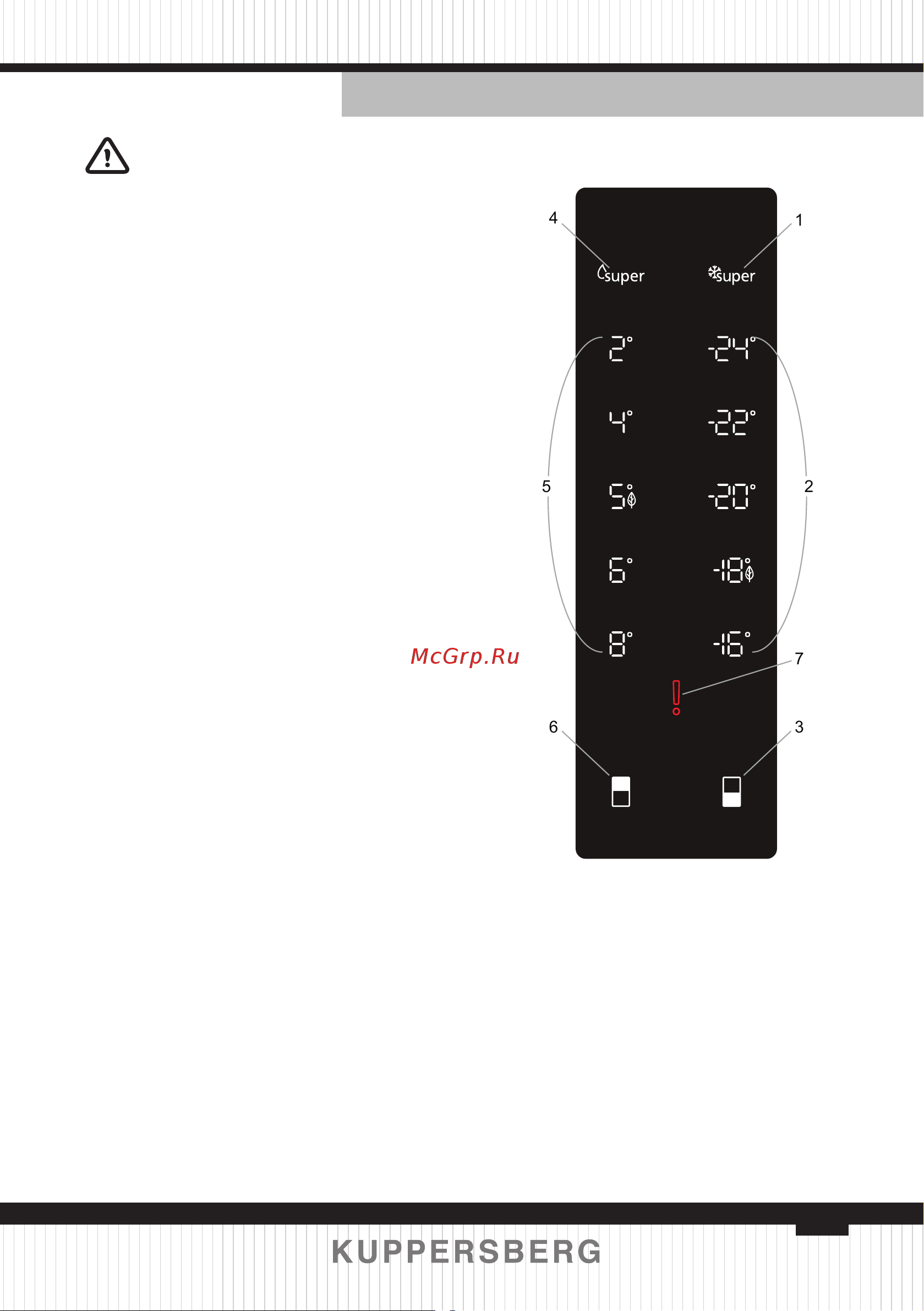 Kuppersberg NRV 1867 DX [57/84] Информация по применению