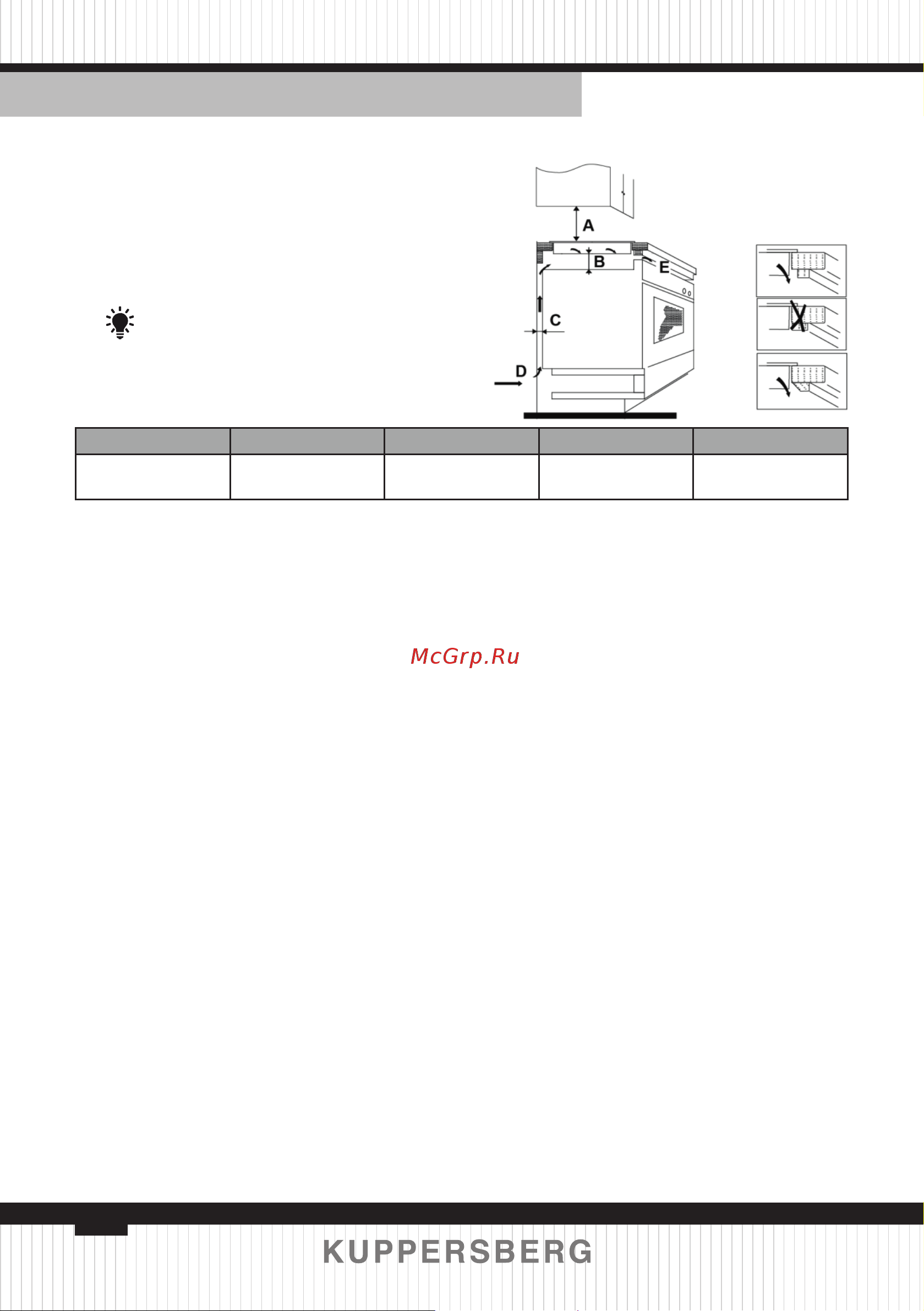 Kuppersberg ICS 645 F [46/88] Before you install the hob make sure that