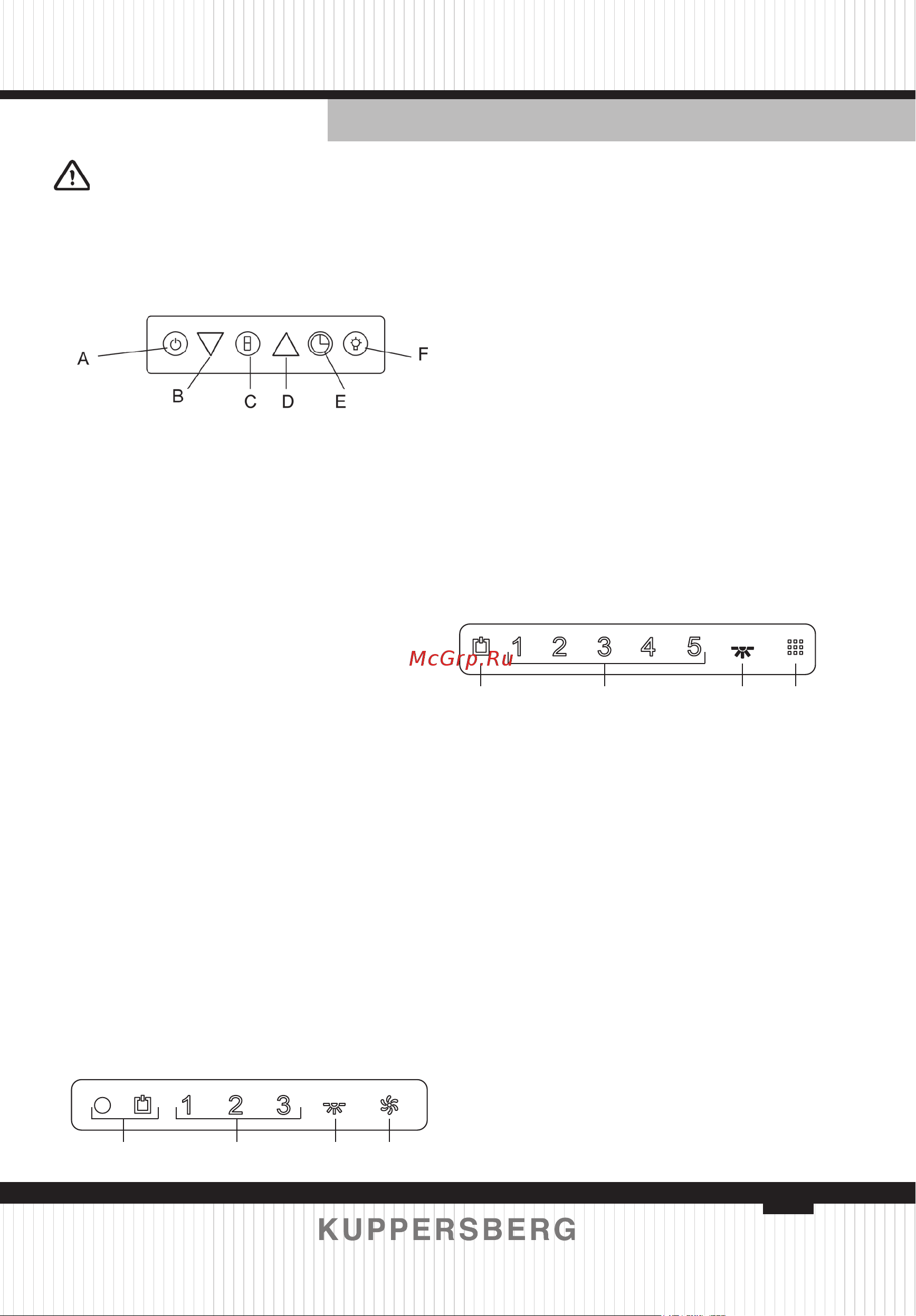 Kuppersberg F 601 BL [17/44] Control type