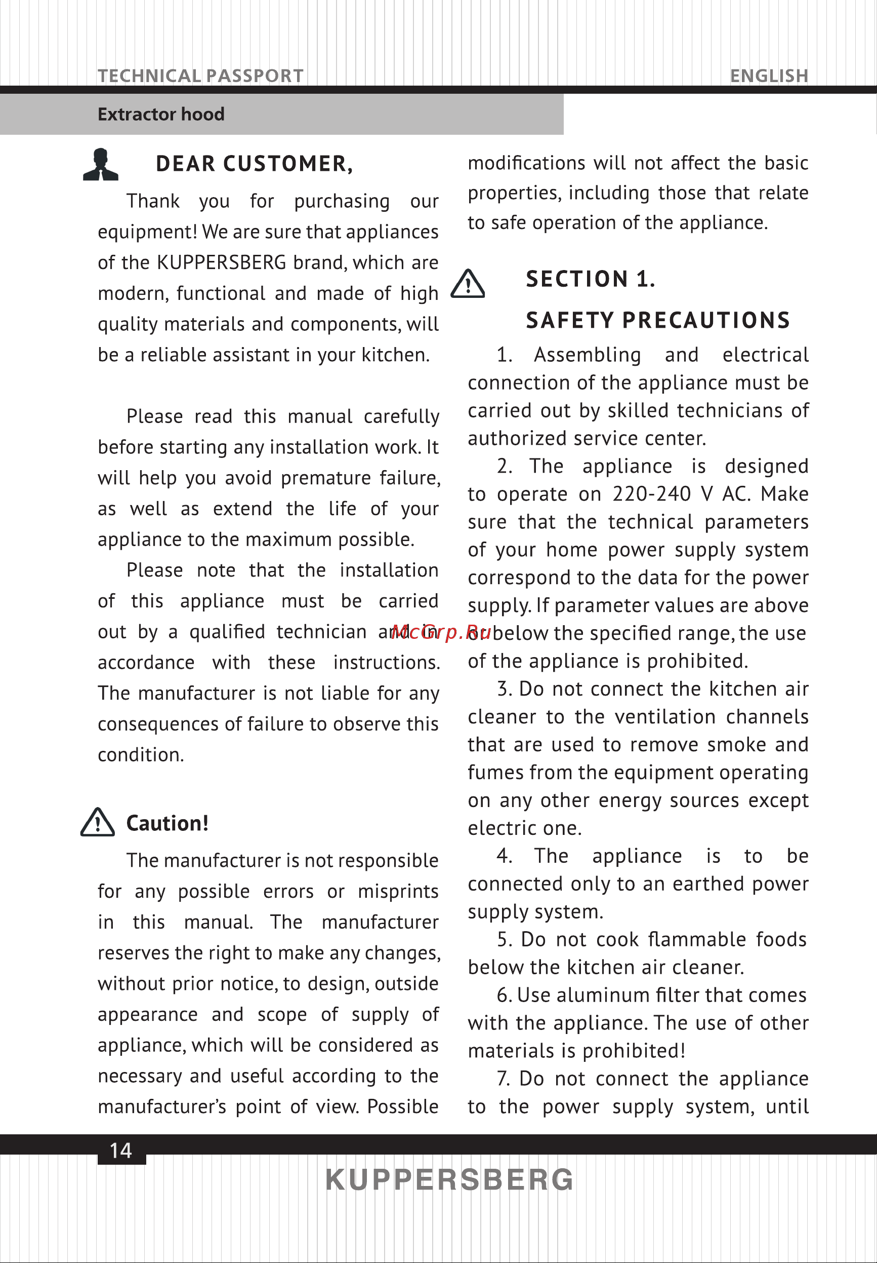 Kuppersberg F 605 W [14/40] Page 14