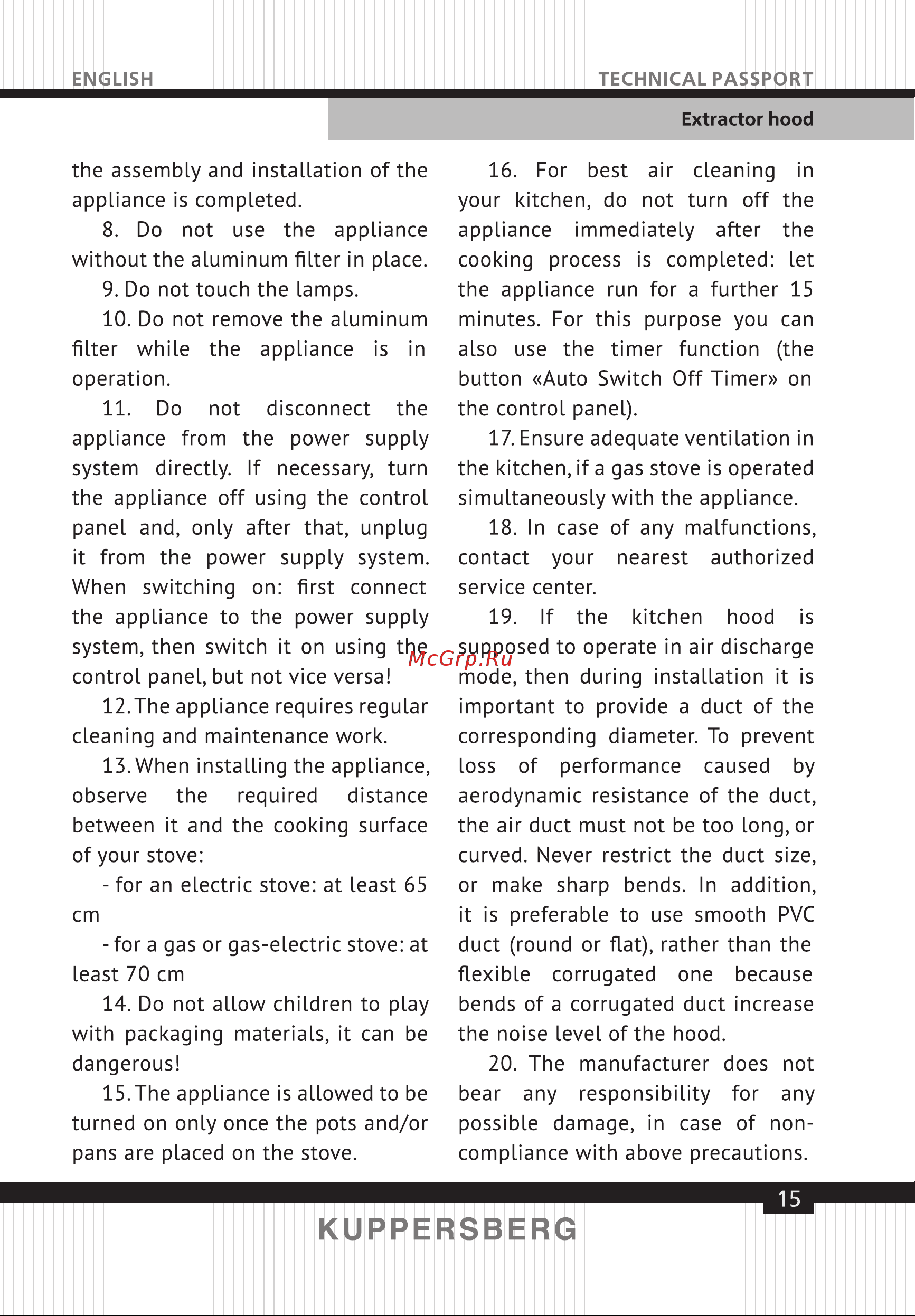 Kuppersberg F 605 W [15/40] Page 15