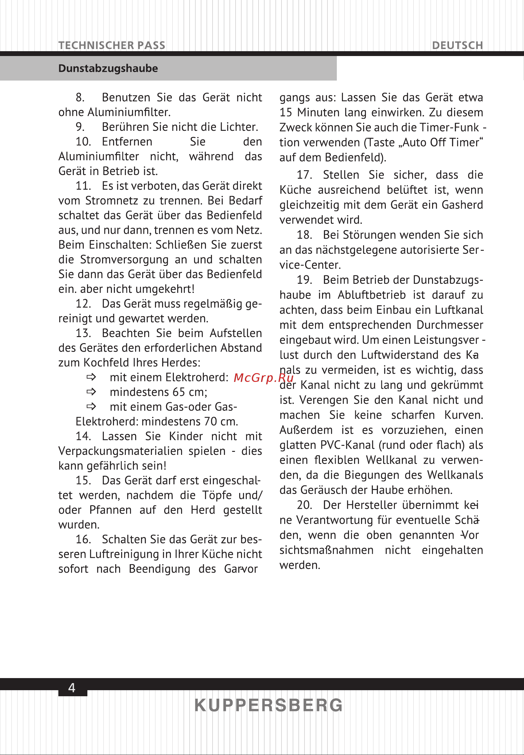 Kuppersberg F 605 W [4/40] Page 4