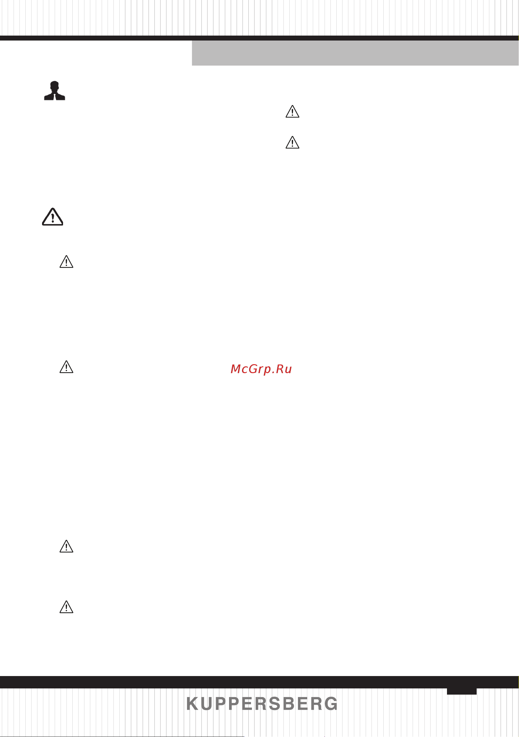Kuppersberg FG 69 B [29/82] General warnings