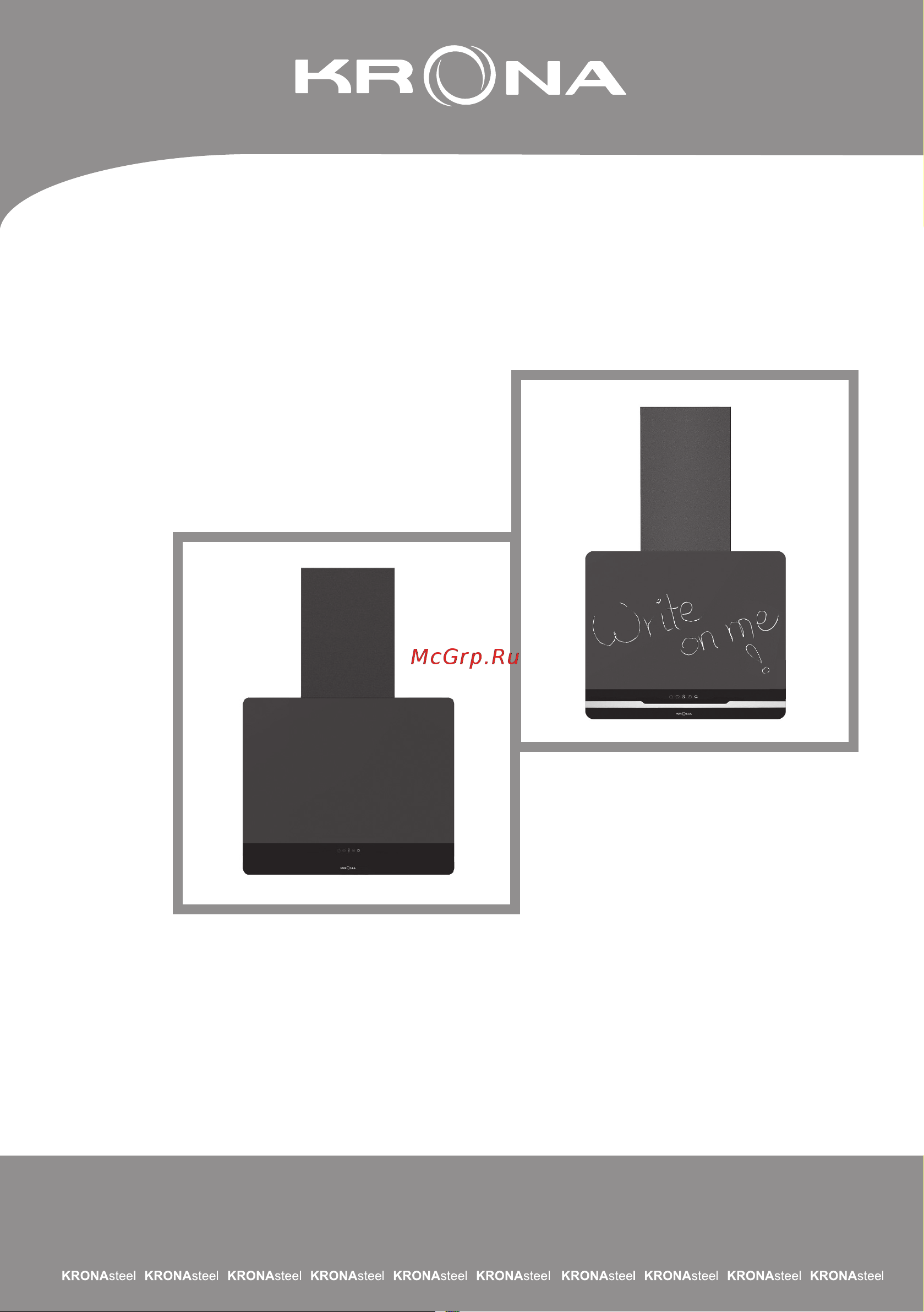 Krona DOMENIKA 600 BLACK/INOX S Инструкция по эксплуатации онлайн
