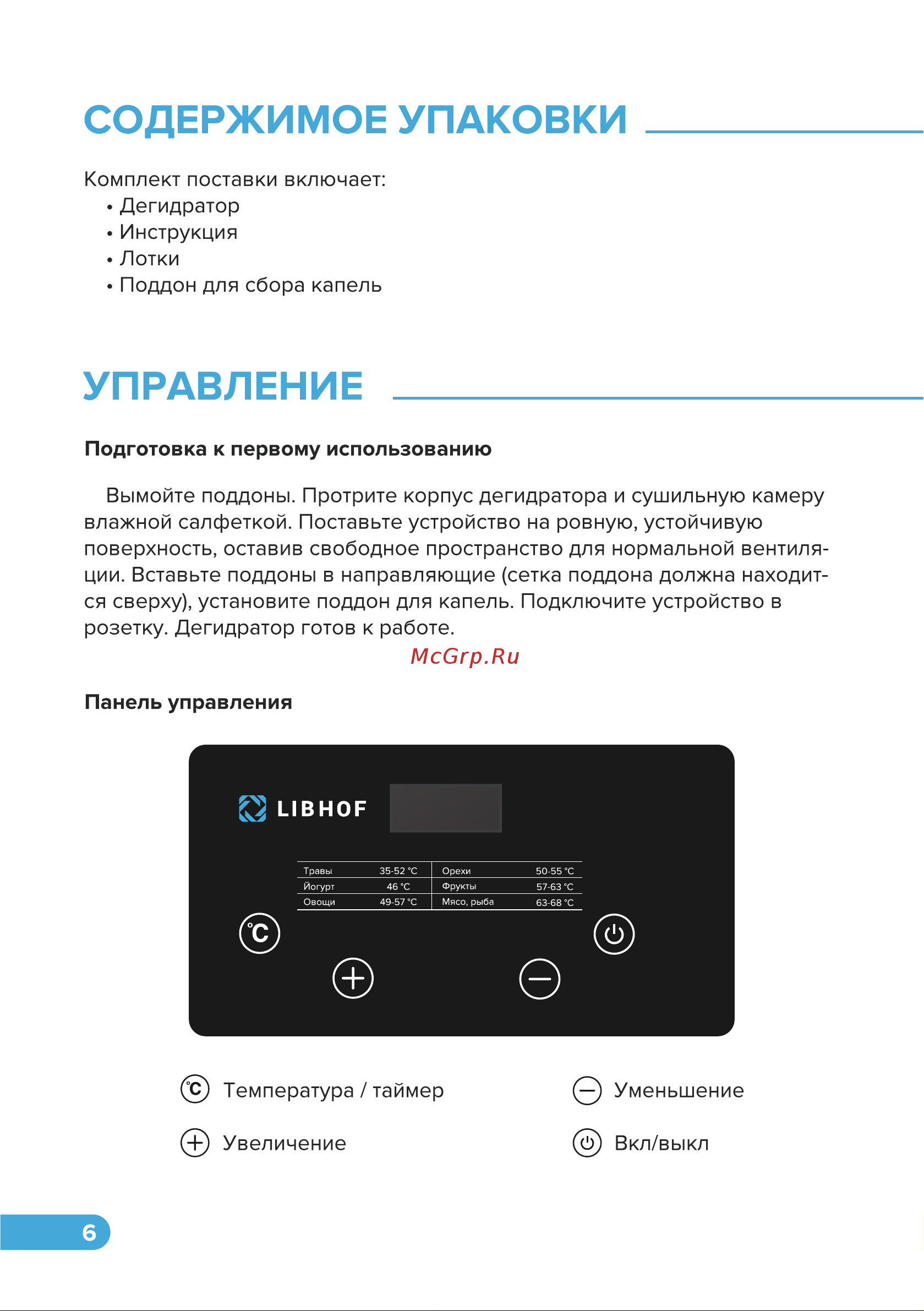 Libhof FDK-16 Инструкция по эксплуатации онлайн [6/16] 810993