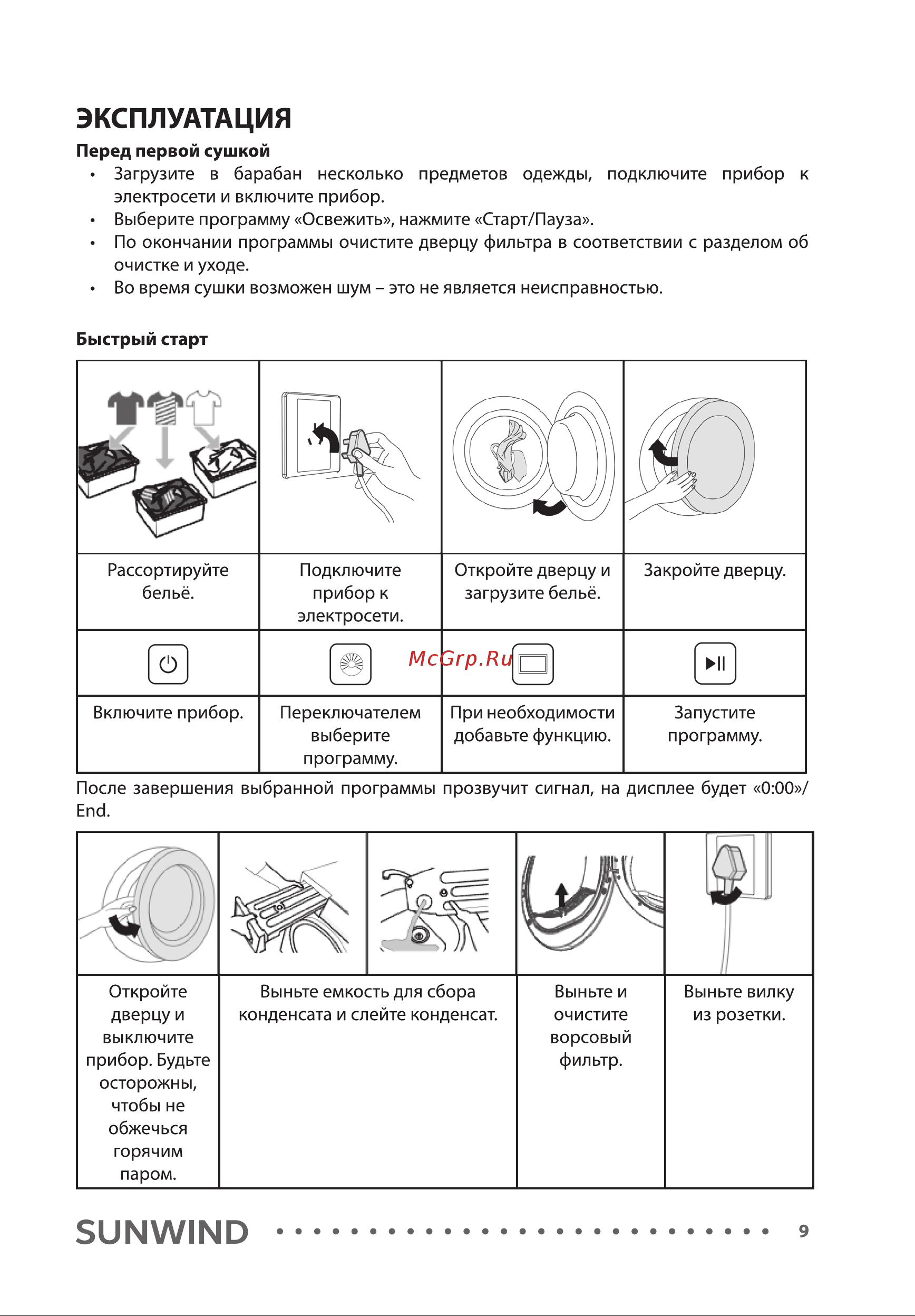 SUNWIND SDFE9001 Инструкция по эксплуатации онлайн [9/24] 811148