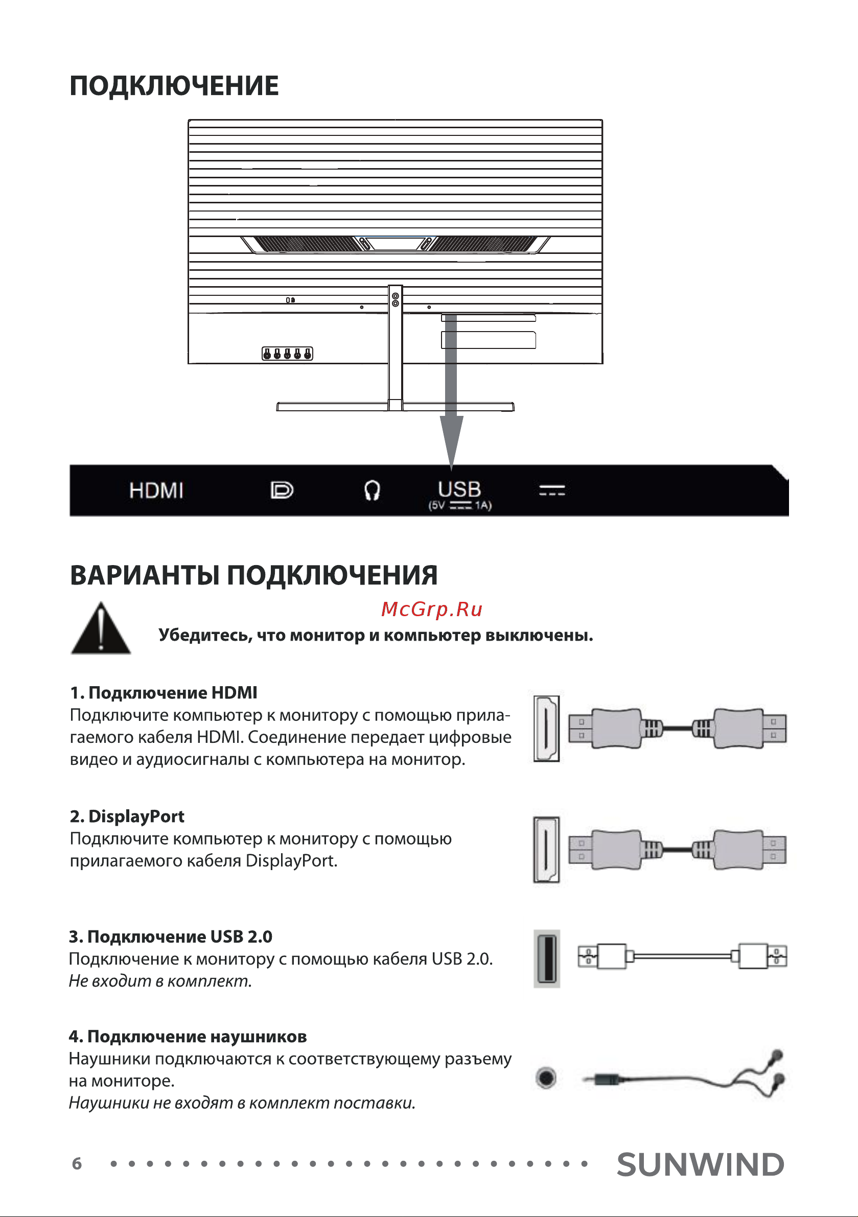 SUNWIND SUN-M24BG110 Инструкция по эксплуатации онлайн [6/16] 811153