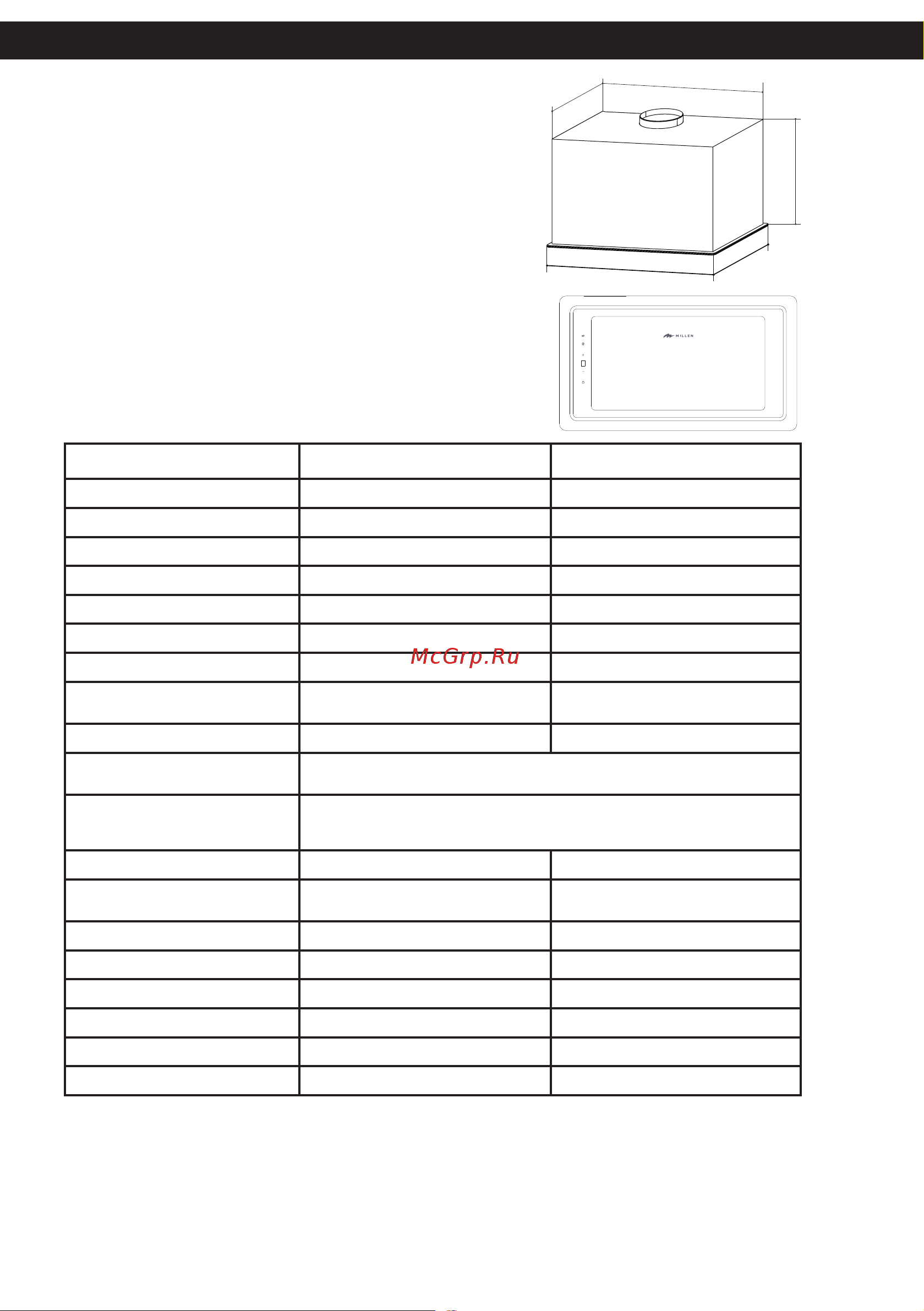 Millen MBKHG 901 WH Инструкция по эксплуатации онлайн [9/28] 811280