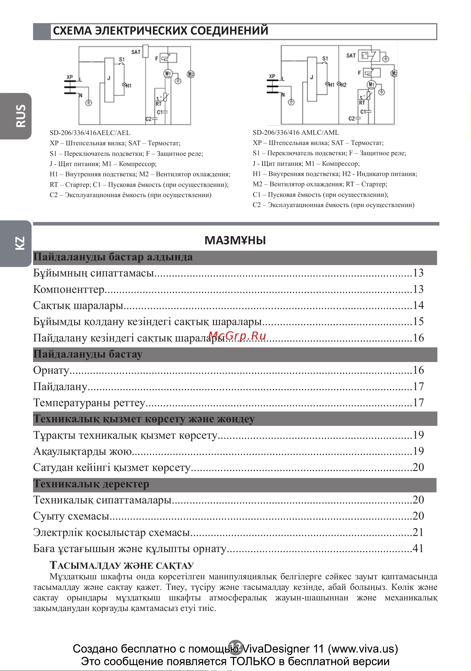 Haier SD-336AELUA Инструкция по эксплуатации онлайн [12/44] 811354
