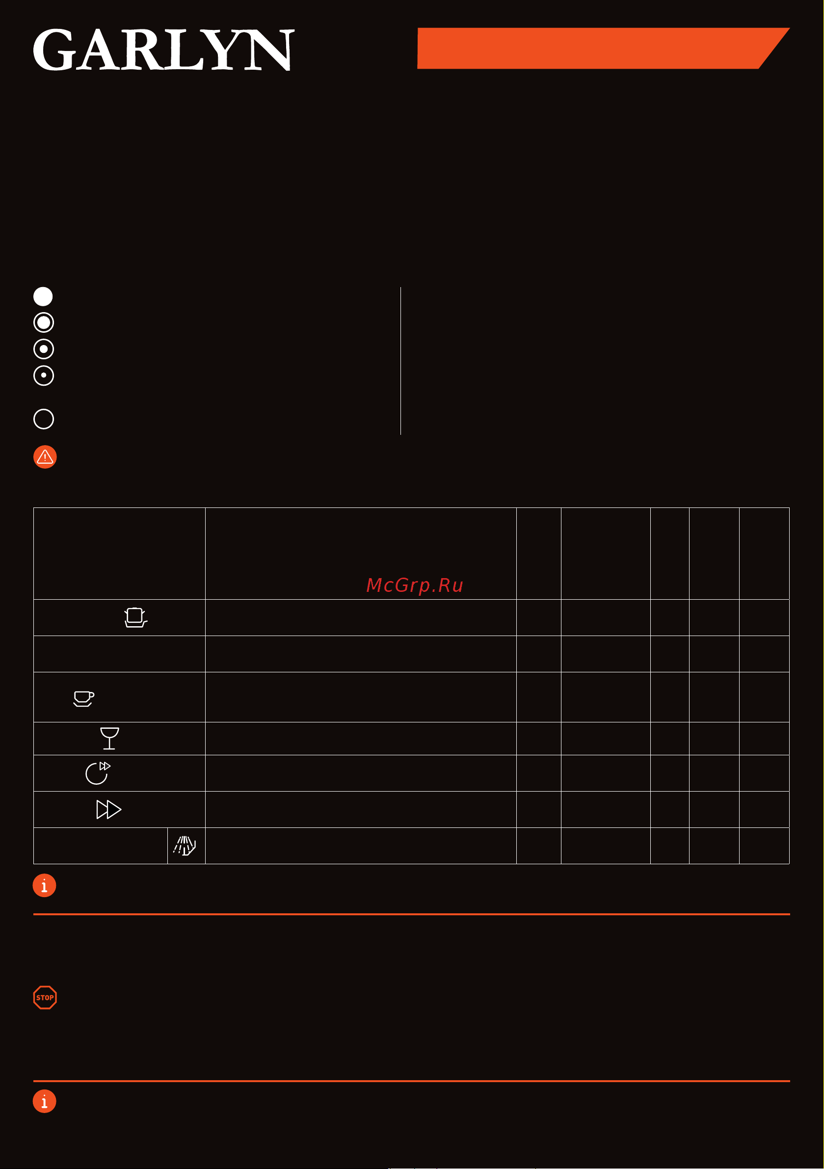 Garlyn GDW-1060 Краткая инструкция онлайн [2/2] 811431