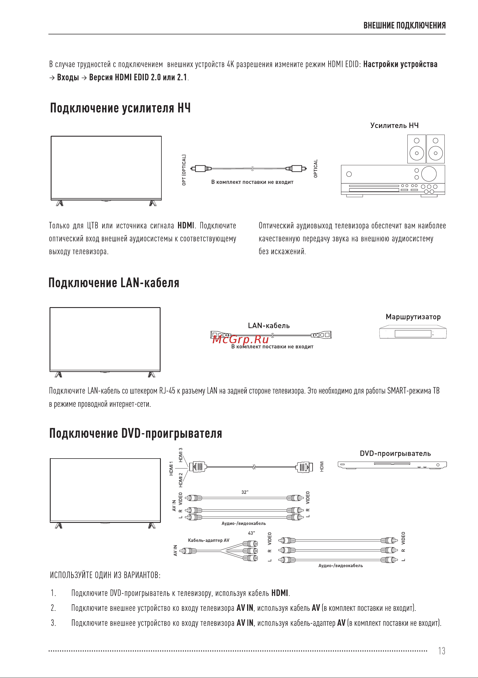 Vekta LD-43SU8815BS Инструкция по эксплуатации онлайн [13/36] 811447