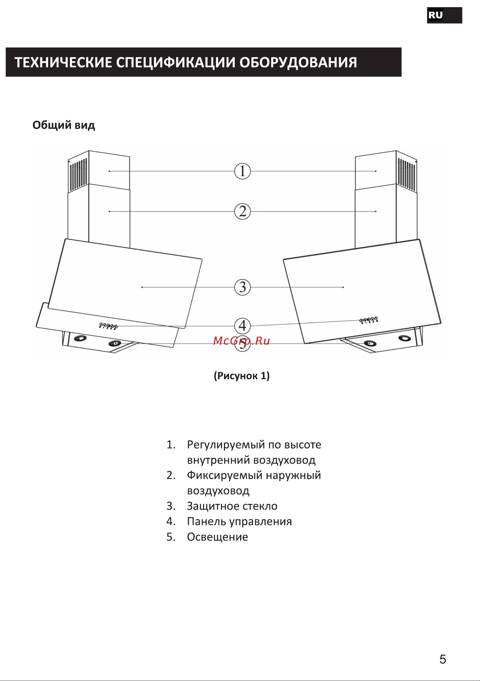 Esperanza RHA50G05 B Инструкция по эксплуатации онлайн [5/32] 811824