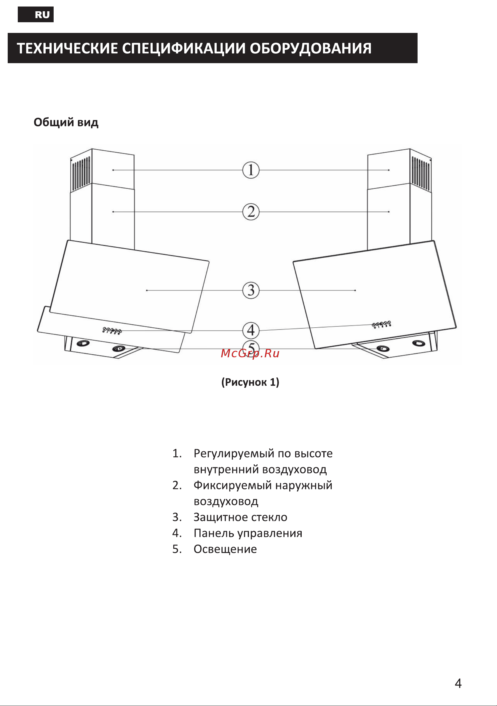 Esperanza RHA60G07 B Инструкция по эксплуатации онлайн [4/28] 811832