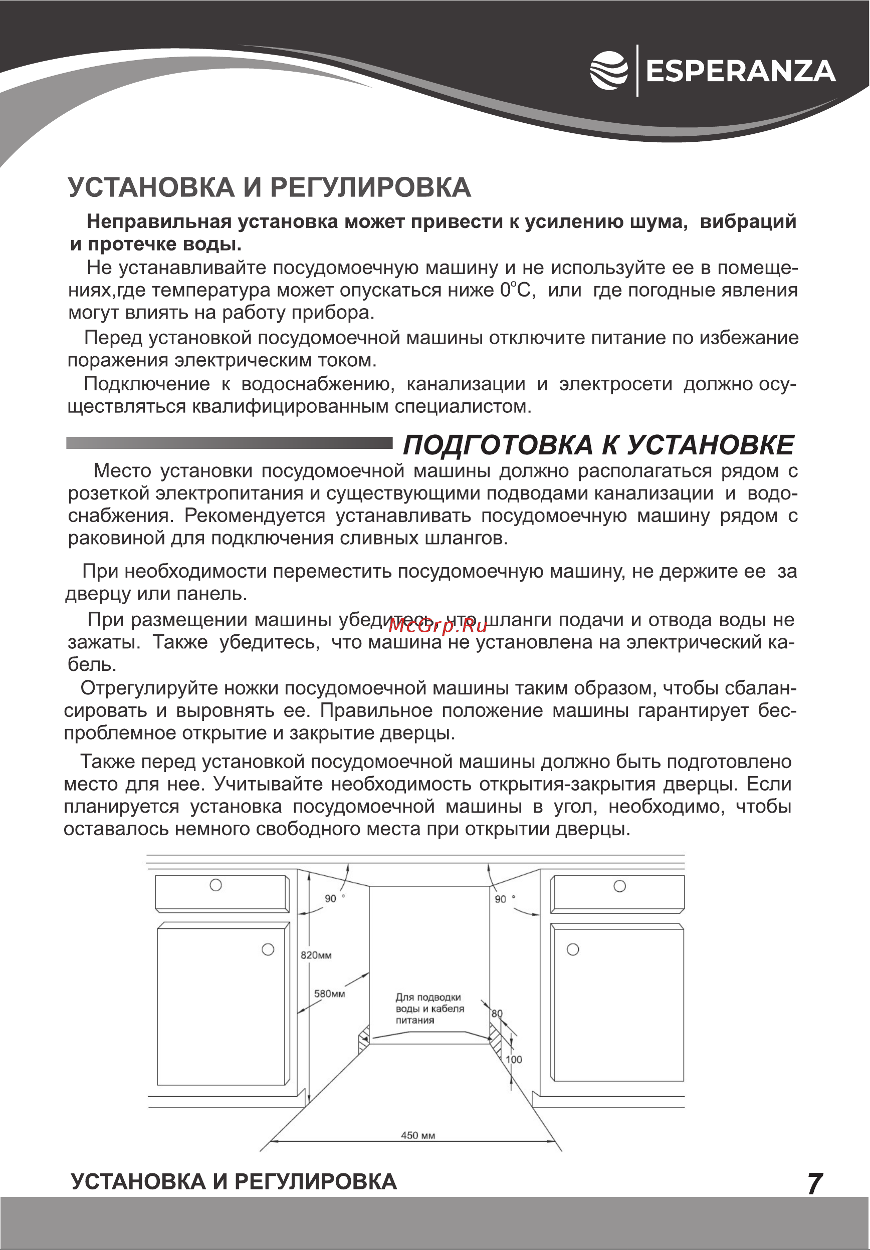 Esperanza DWF452DA02 W Инструкция по эксплуатации онлайн [7/32] 811839