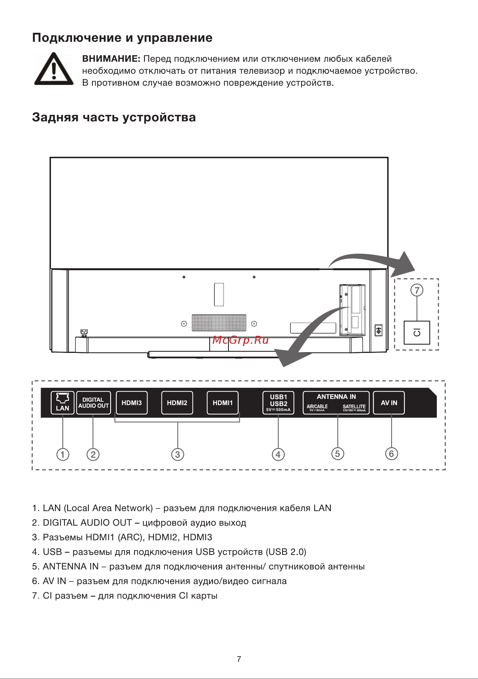 Hyundai H-LED55OBU7700 Инструкция по эксплуатации онлайн [7/16] 812012