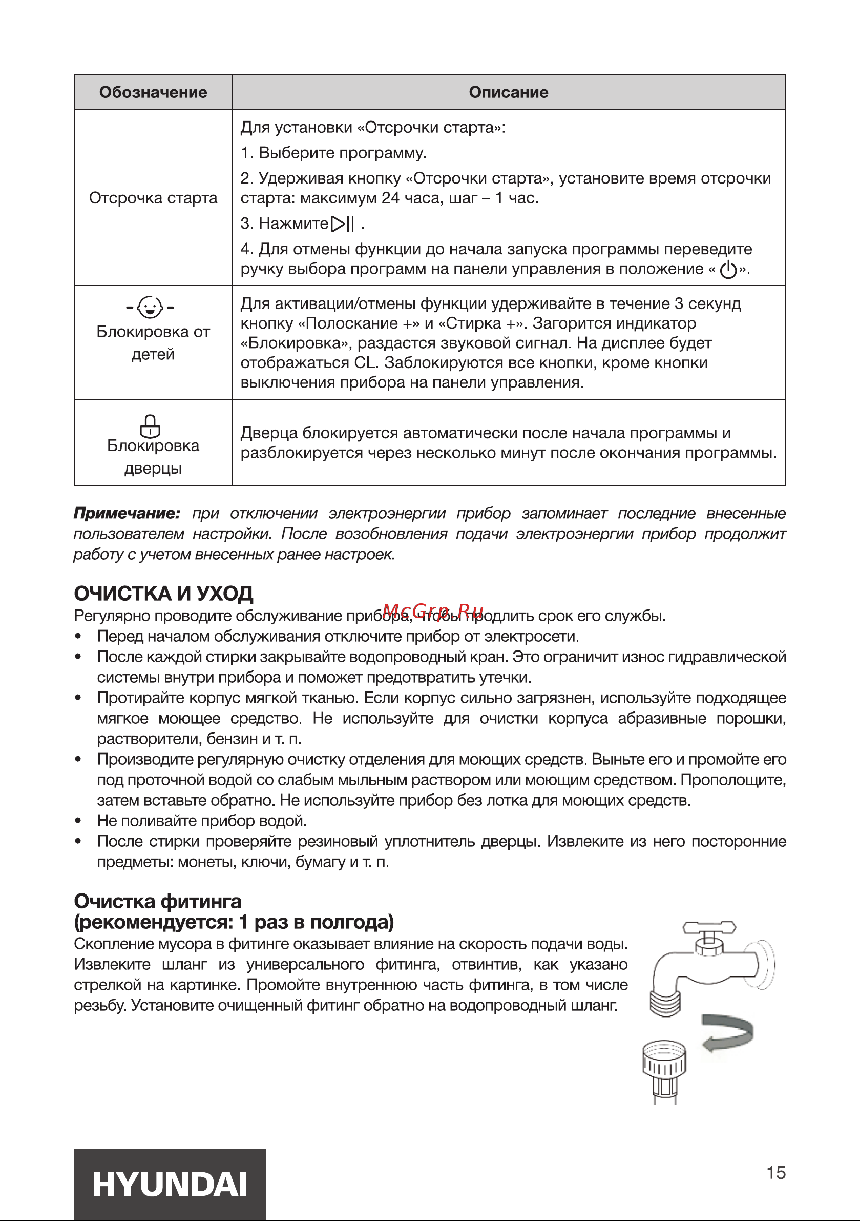 Hyundai WME6009 Инструкция по эксплуатации онлайн [15/28] 812021