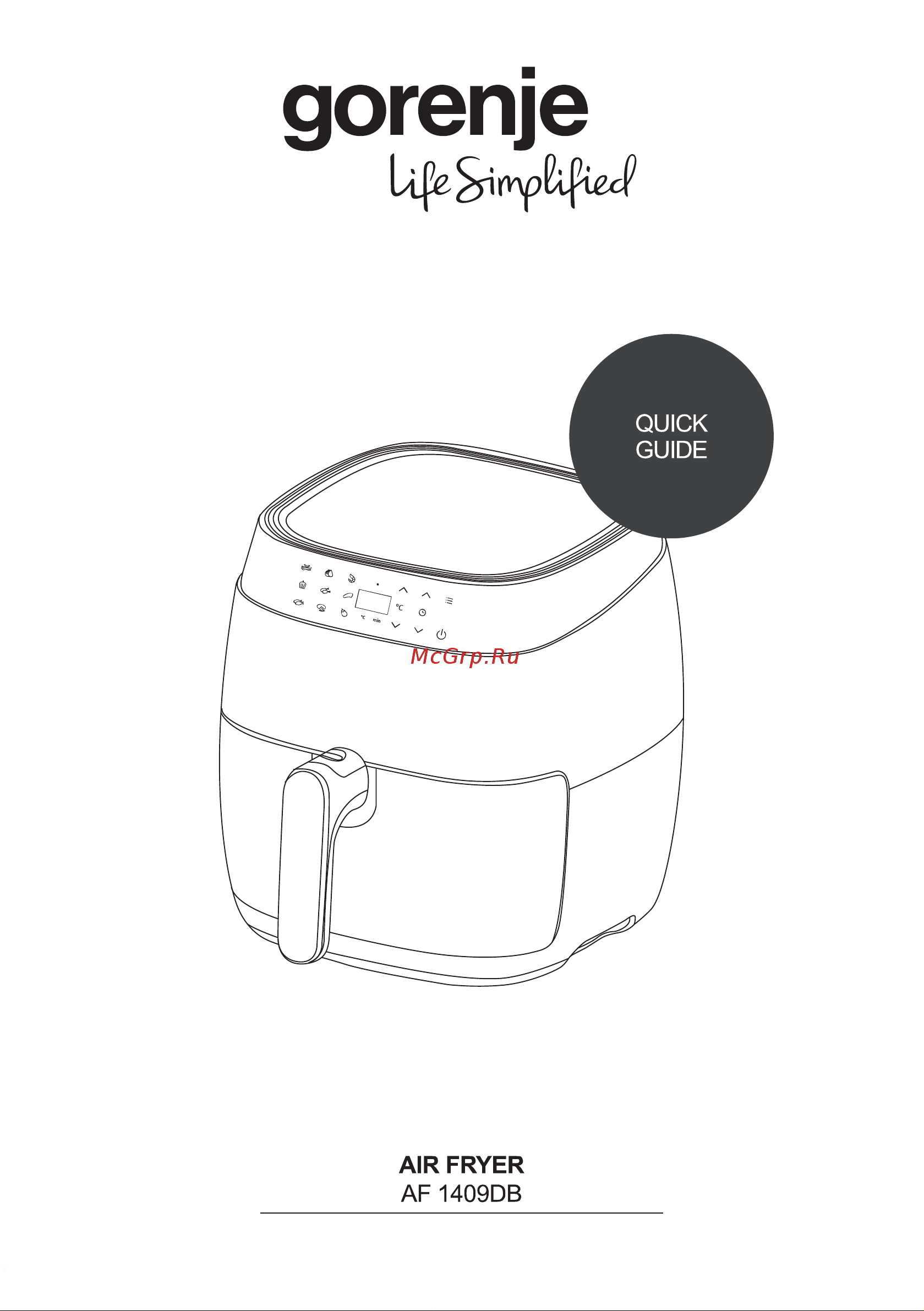 Gorenje AF1409DB Инструкция по эксплуатации онлайн