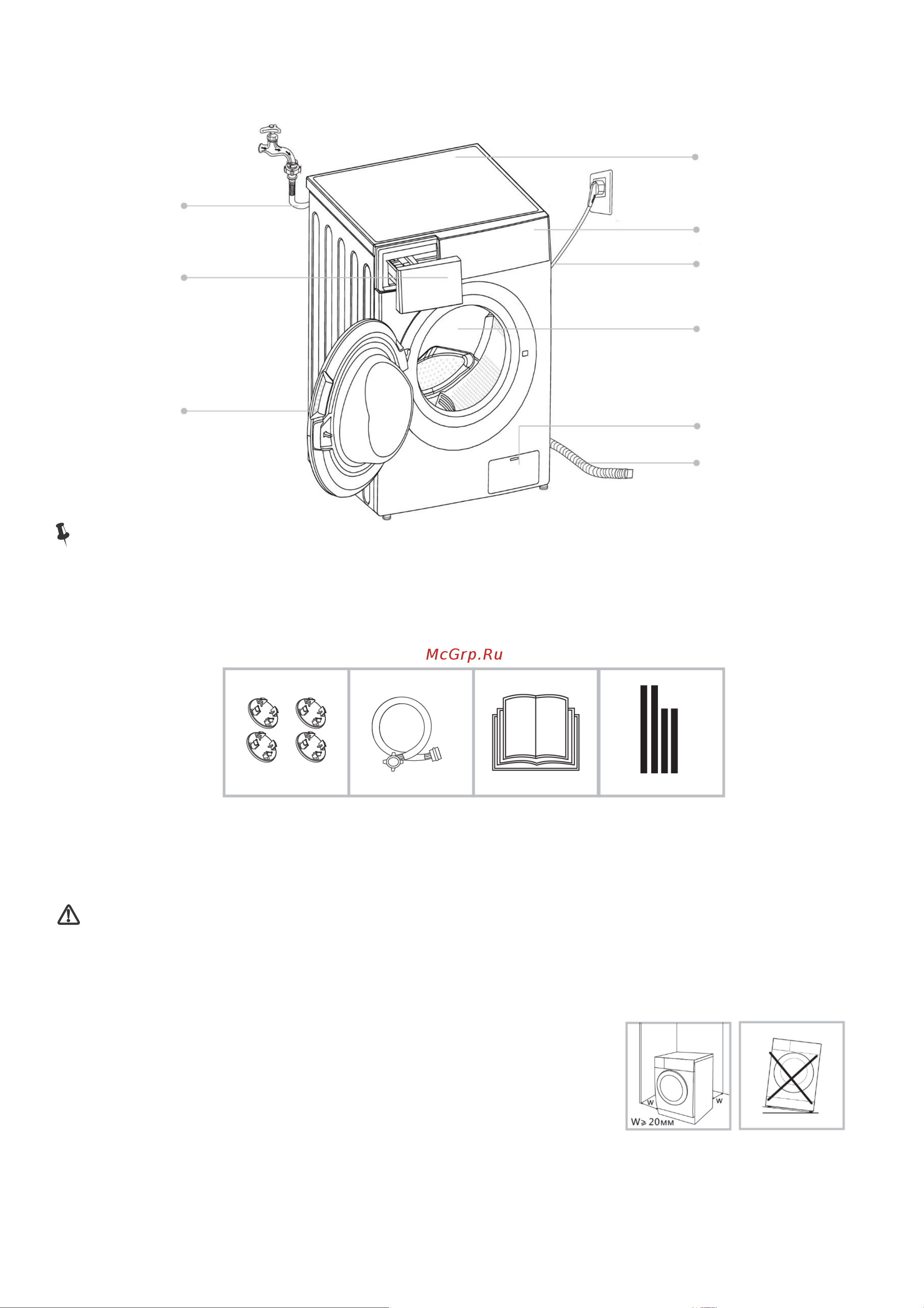 Weissgauff WM 59412 DC Inverter Steam Silver Инструкция по эксплуатации онлайн [6/23] 812173