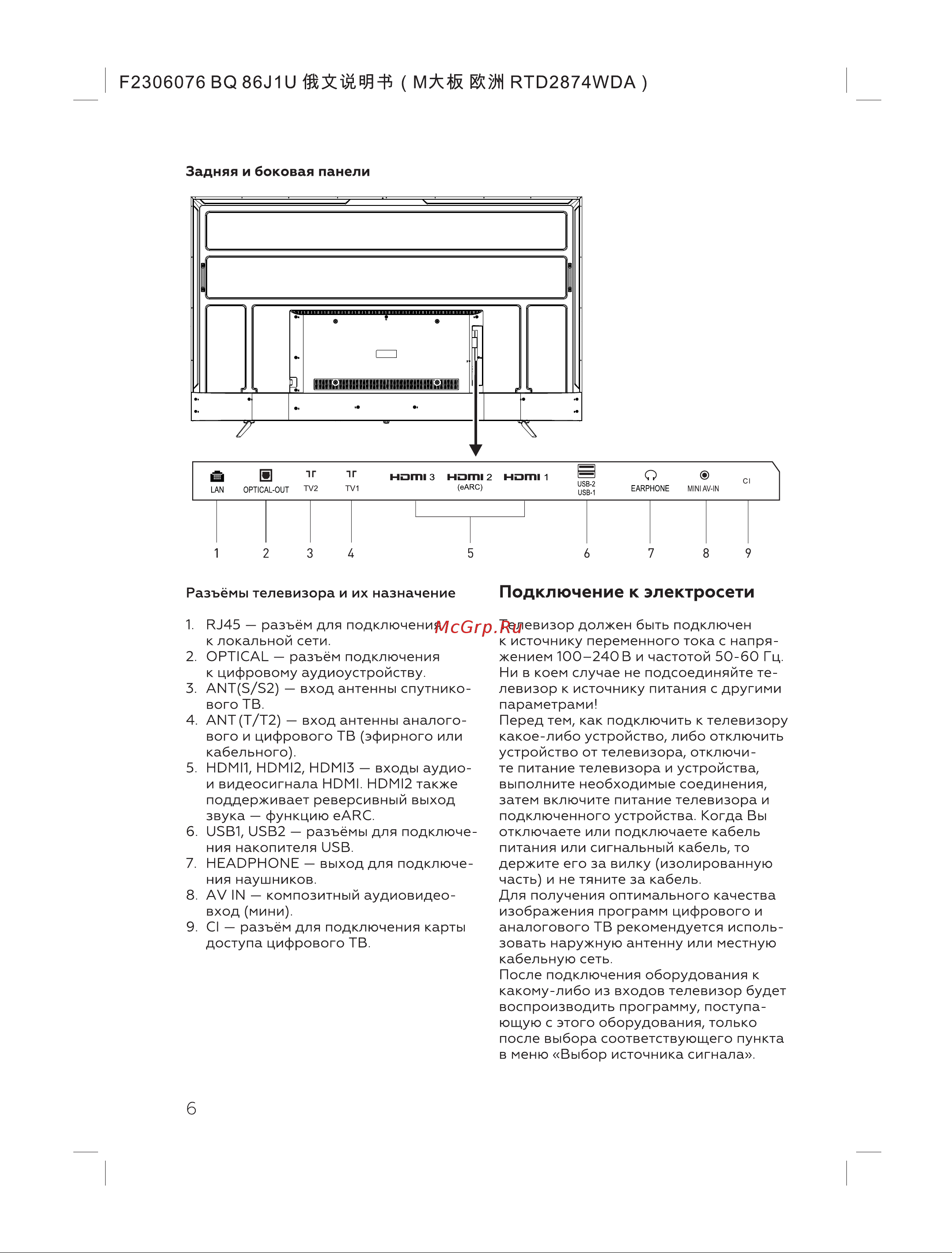 BQ 86FSU02B Инструкция по эксплуатации онлайн [8/20] 812265