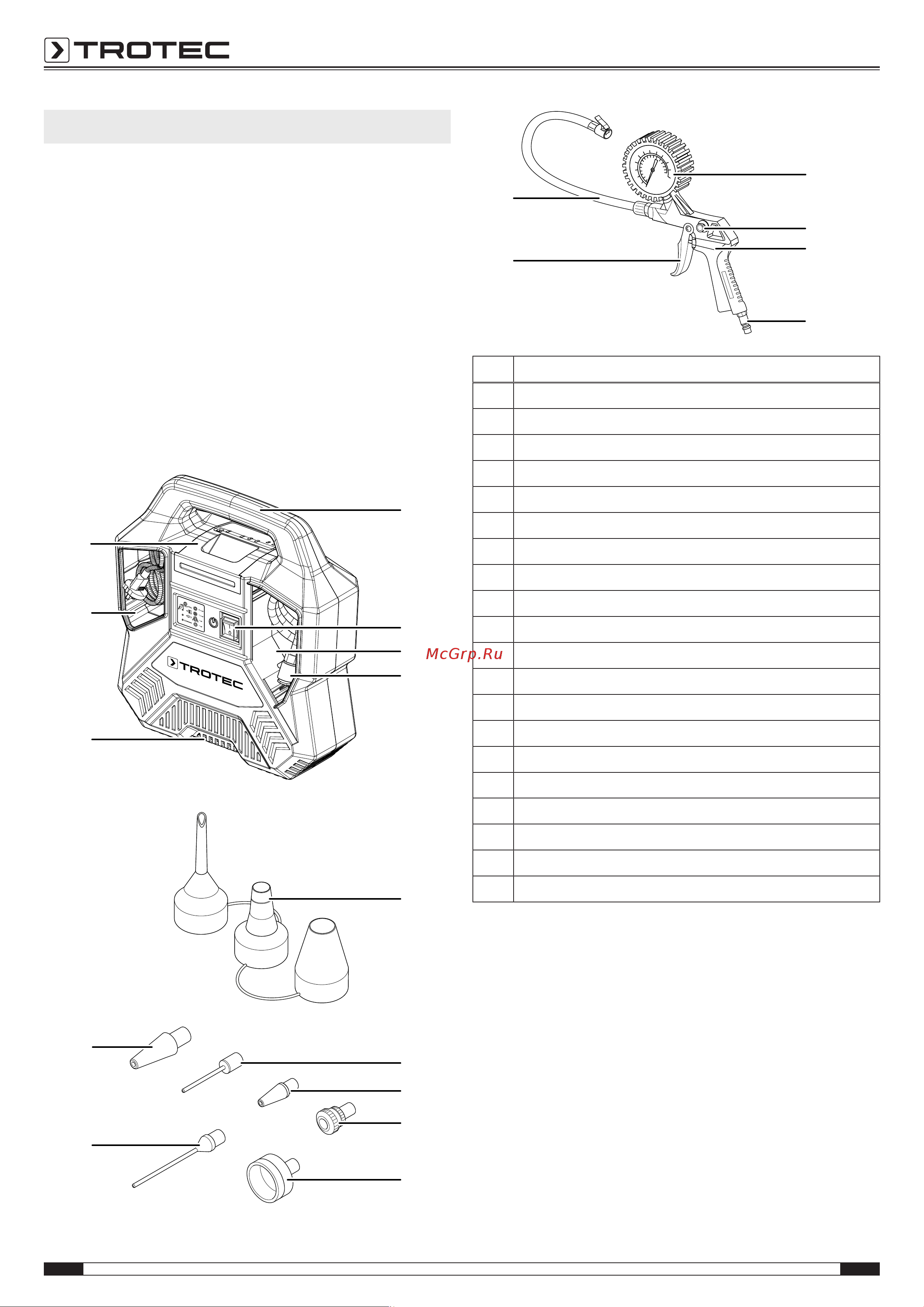 Trotec PCPS 10-1100 Инструкция по эксплуатации онлайн [8/17] 812459
