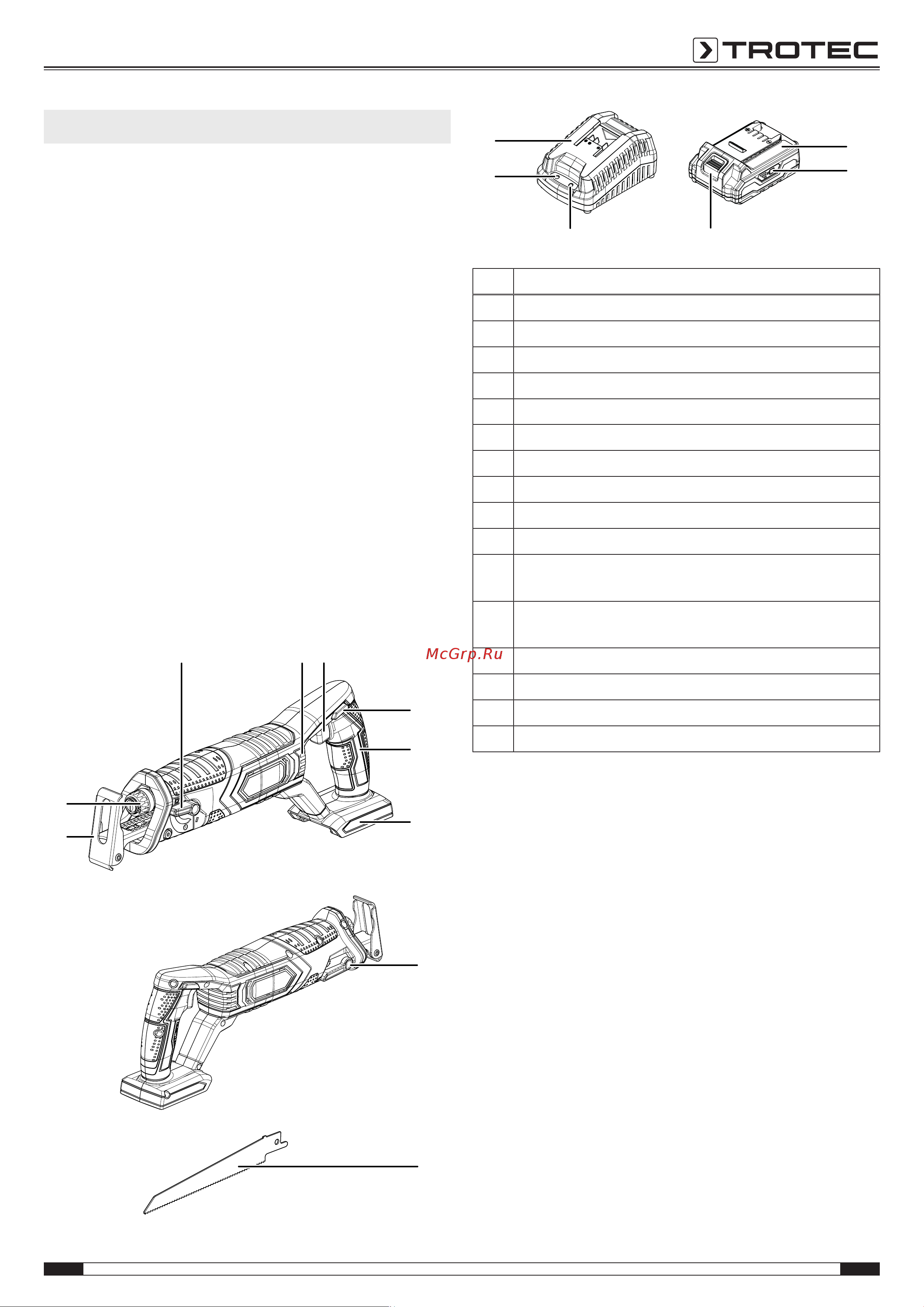 Trotec PRCS 10-20V Инструкция по эксплуатации онлайн [9/24] 812464