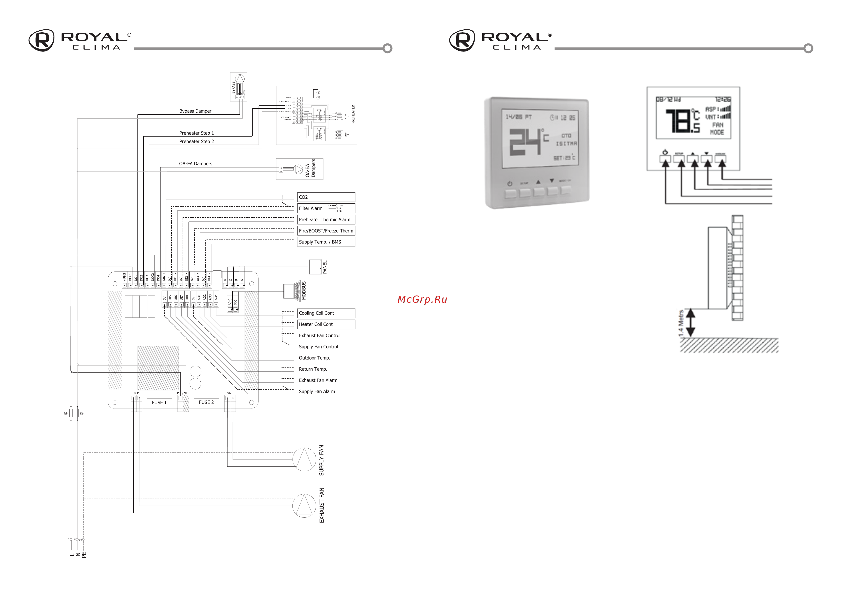 Royal Clima BRAVO RCE-1020-P. SP Lite EC Инструкция по эксплуатации онлайн [7/13] 812689