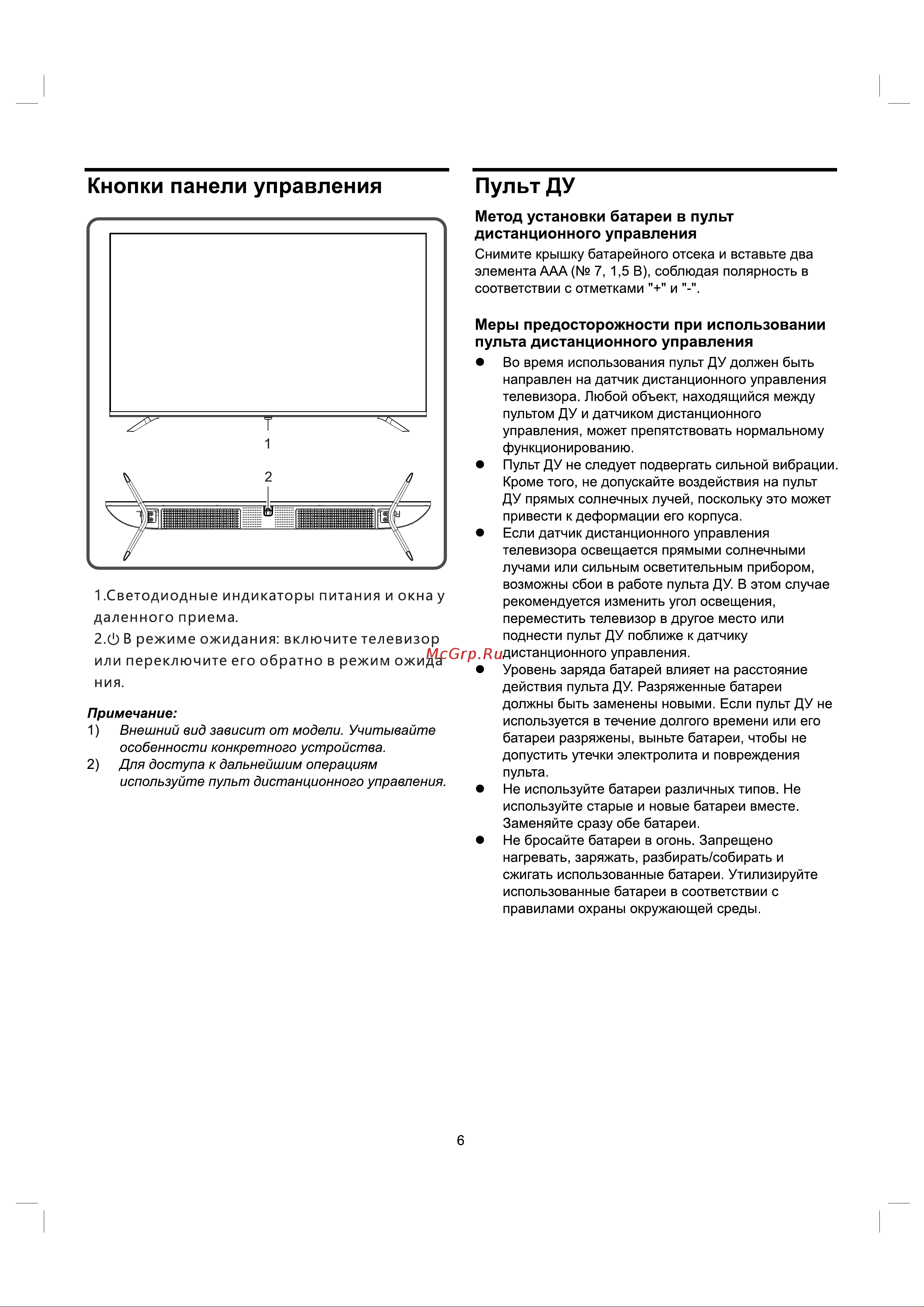 Galatec TVS-SU6502QD Инструкция по эксплуатации онлайн [7/18] 813248