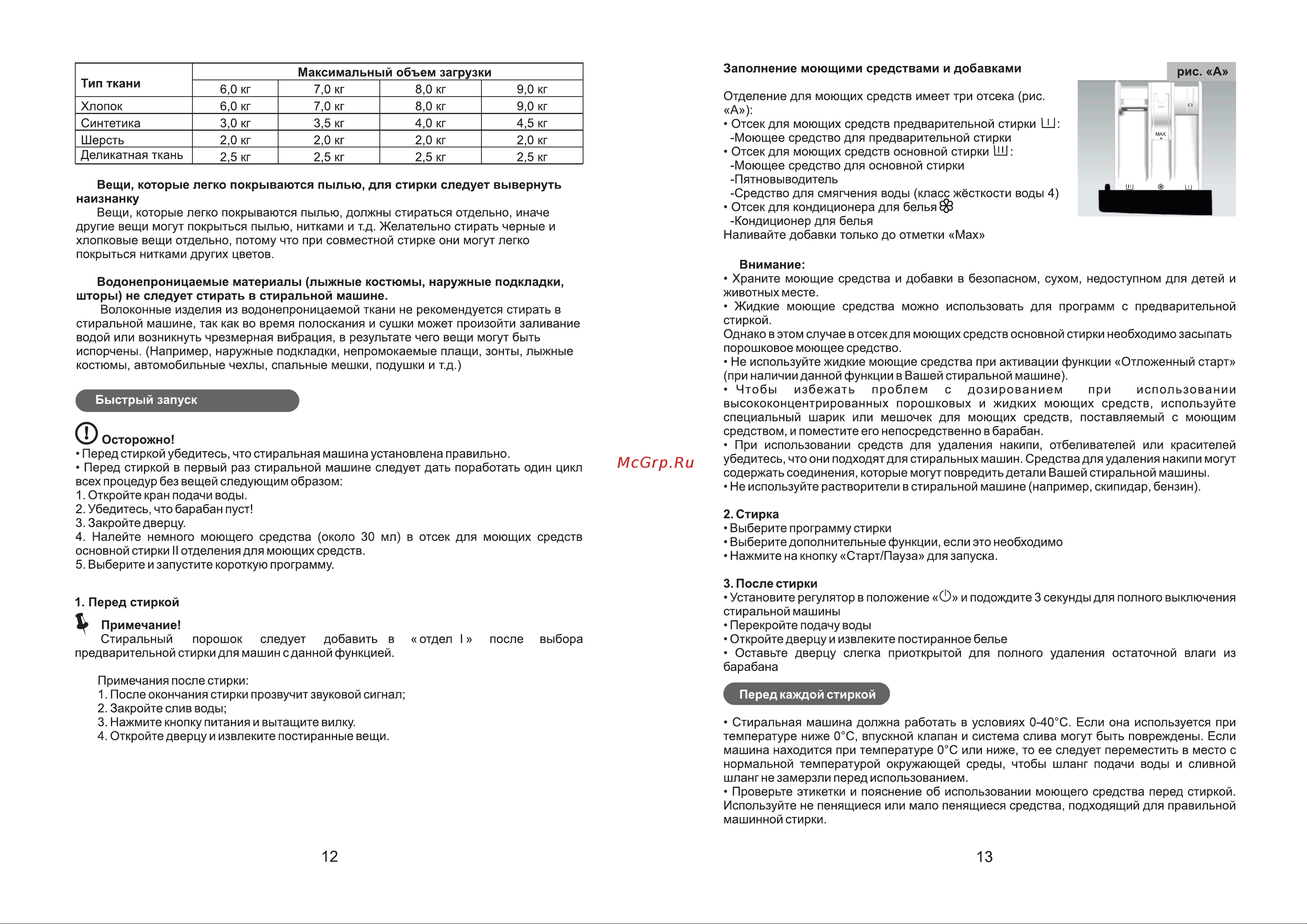 Galatec AWM-1271R Инструкция по эксплуатации онлайн [9/16] 813252