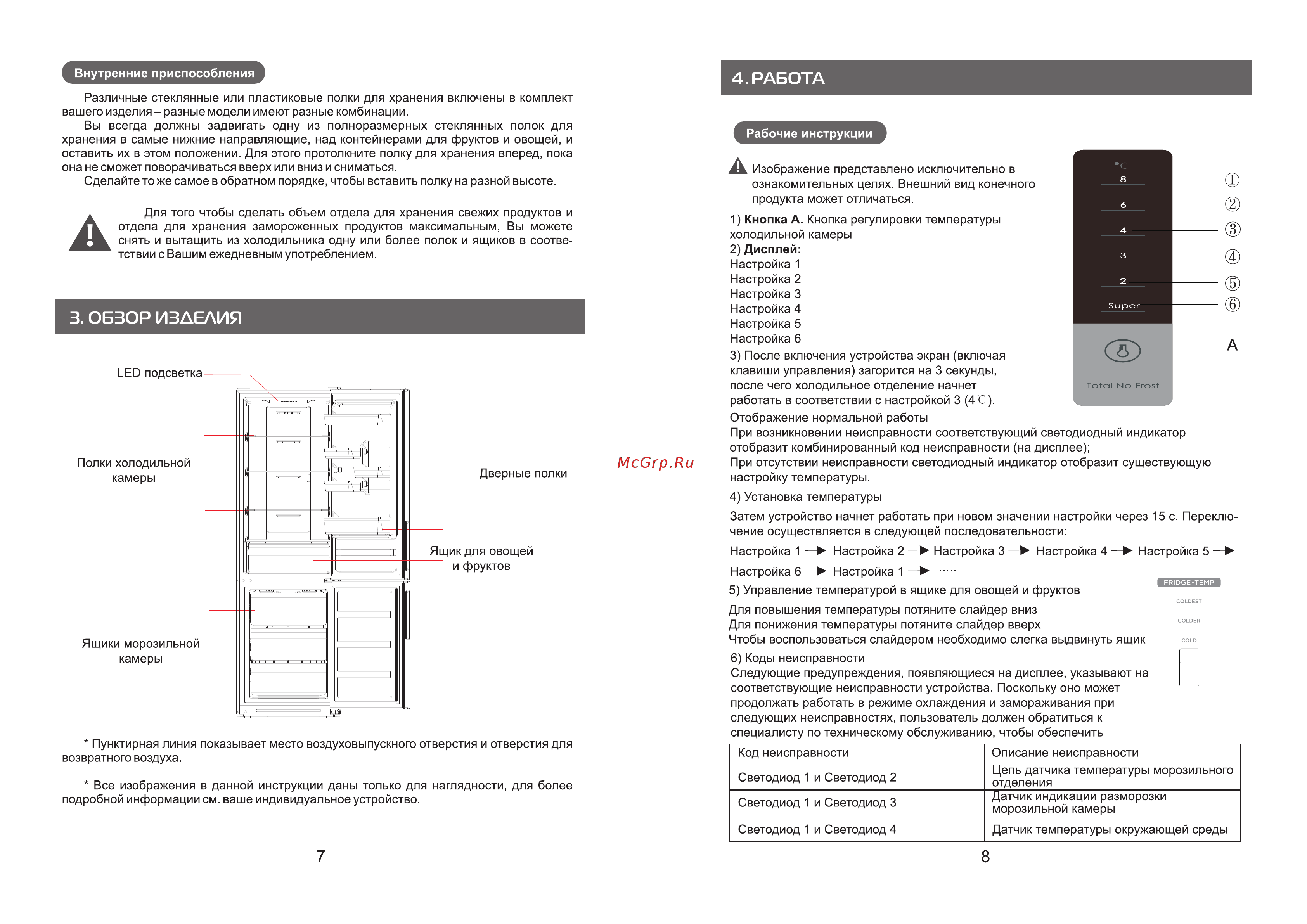 Galatec RFR-M3410BG Инструкция по эксплуатации онлайн [6/9] 813332