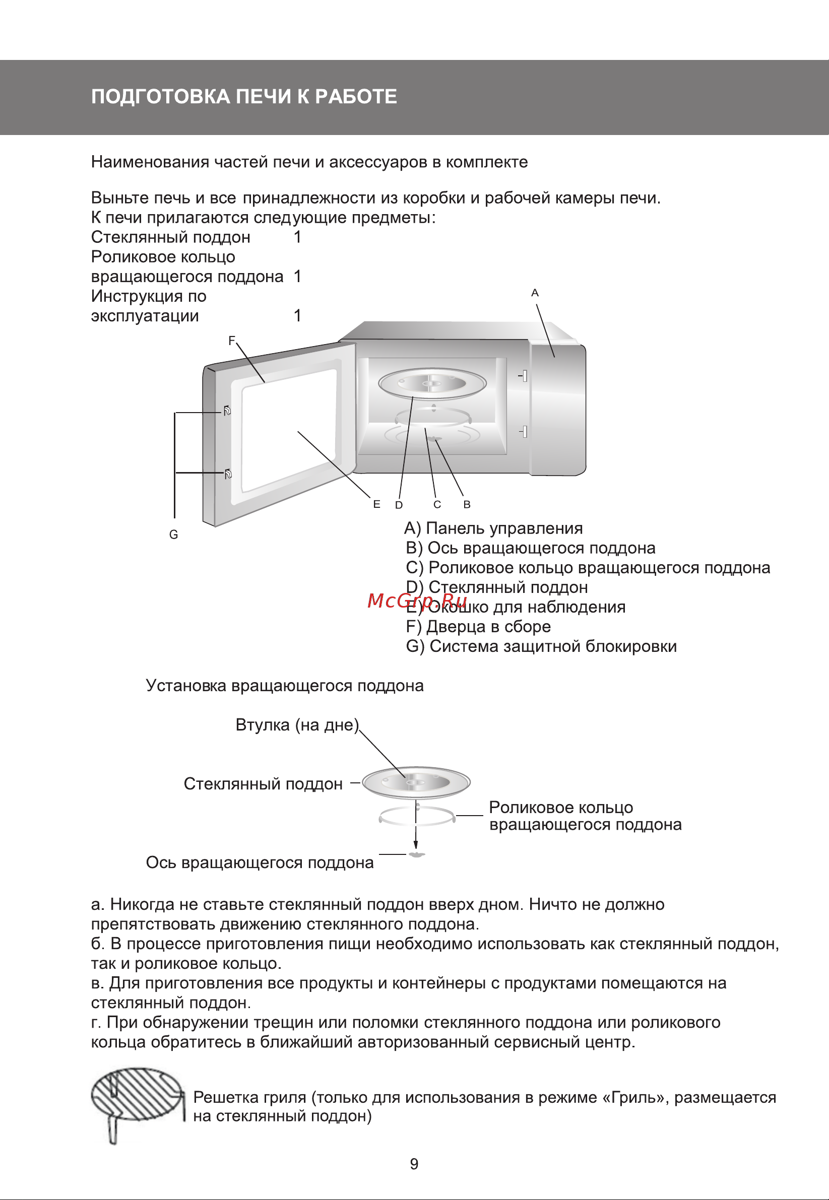 Galatec MWD-2504GWL Инструкция по эксплуатации онлайн [9/12] 813408