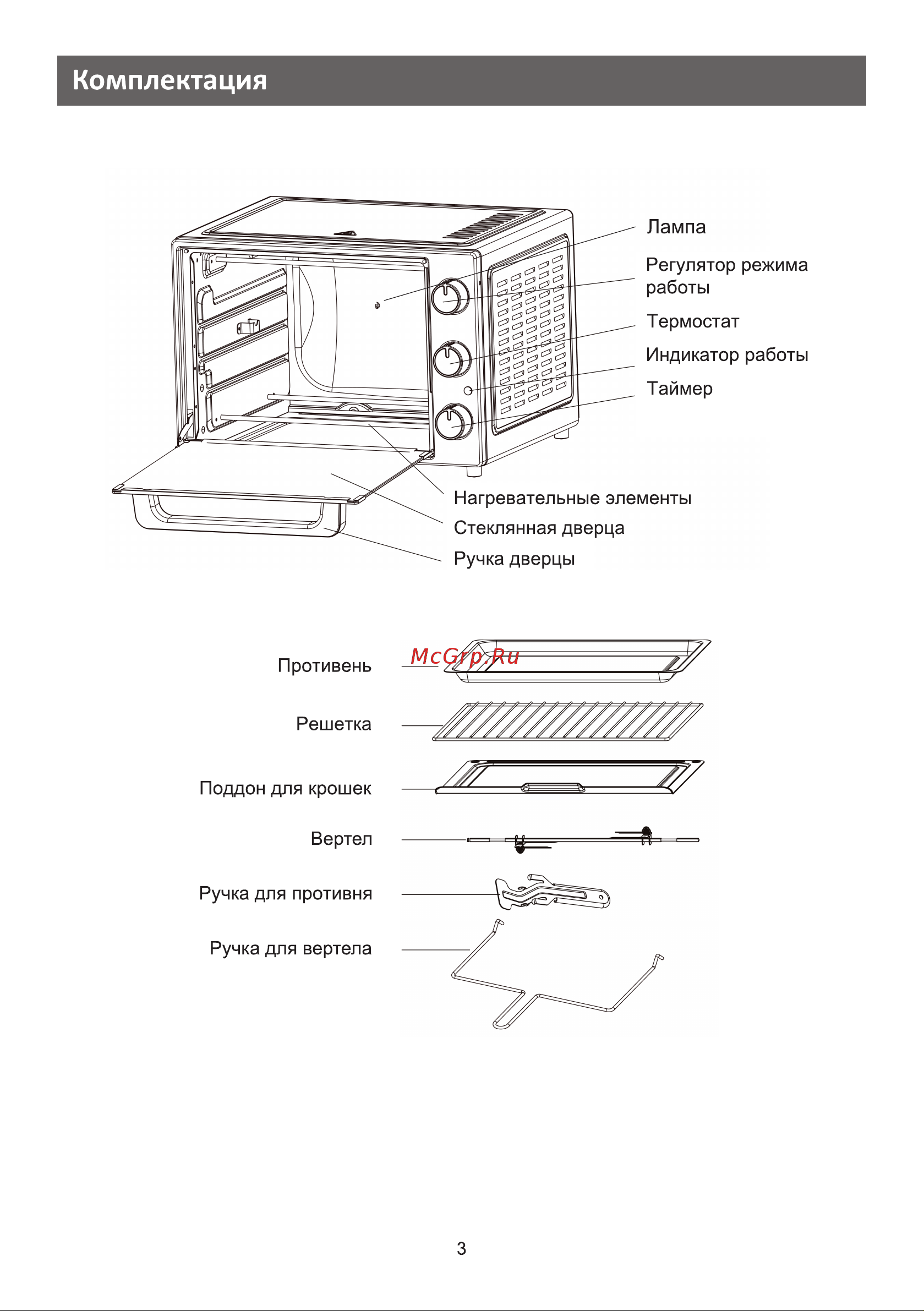 Galatec MO-5001 Инструкция по эксплуатации онлайн [3/8] 813423