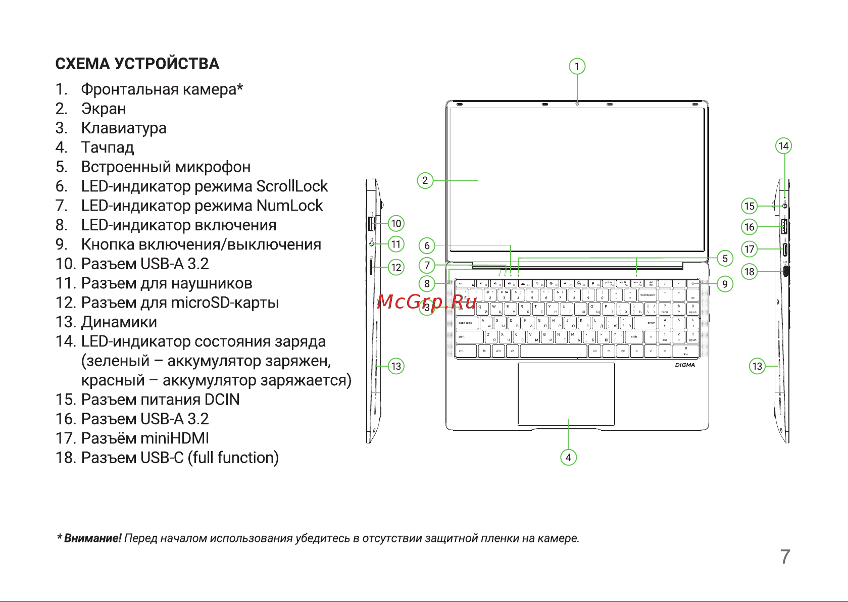 Digma EVE P5851 Инструкция по эксплуатации онлайн [7/12] 813532