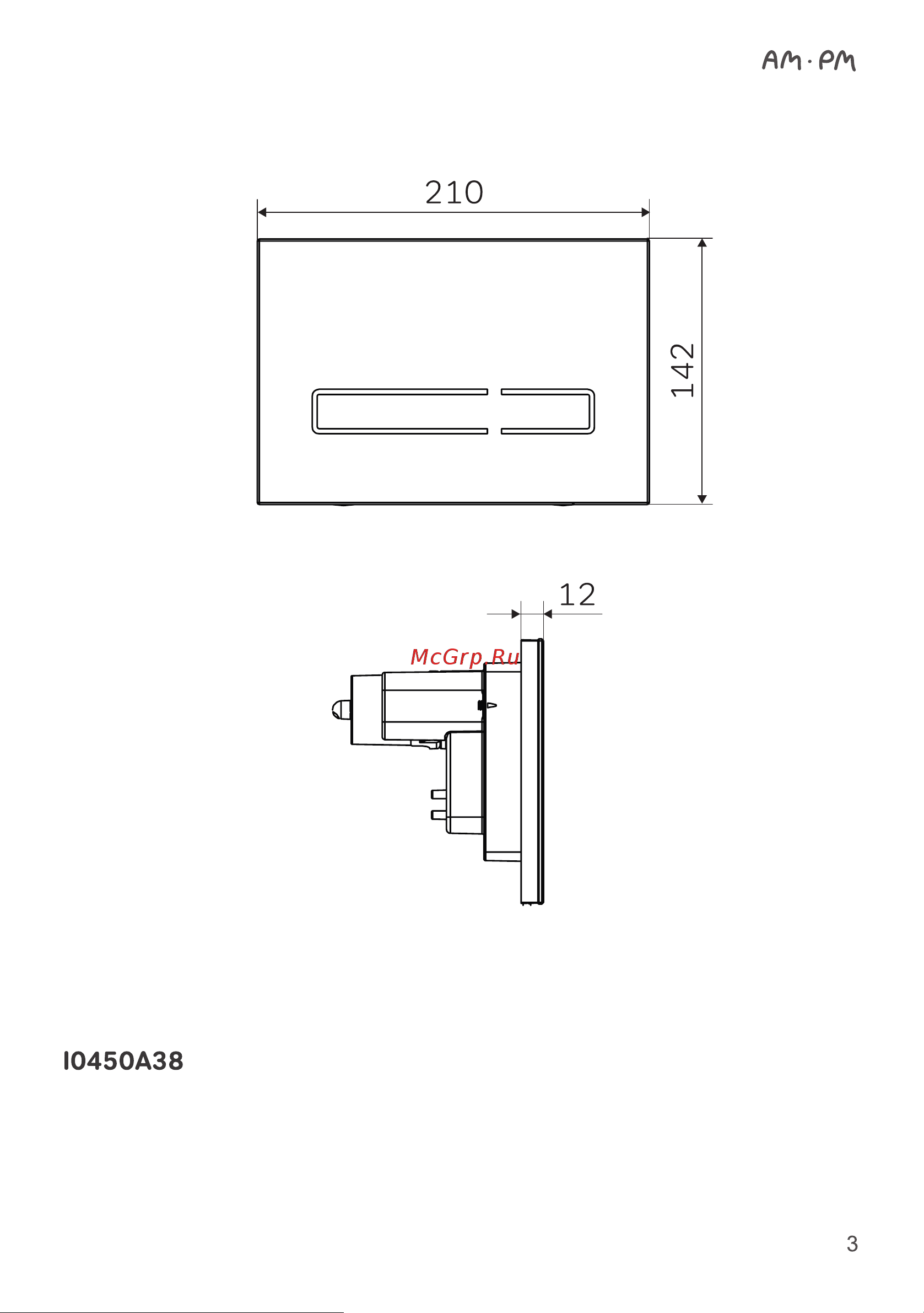 AM.PM Touch Pro сенсорная, стекло, черный I0450A38 инструкция онлайн [3/24] 813762
