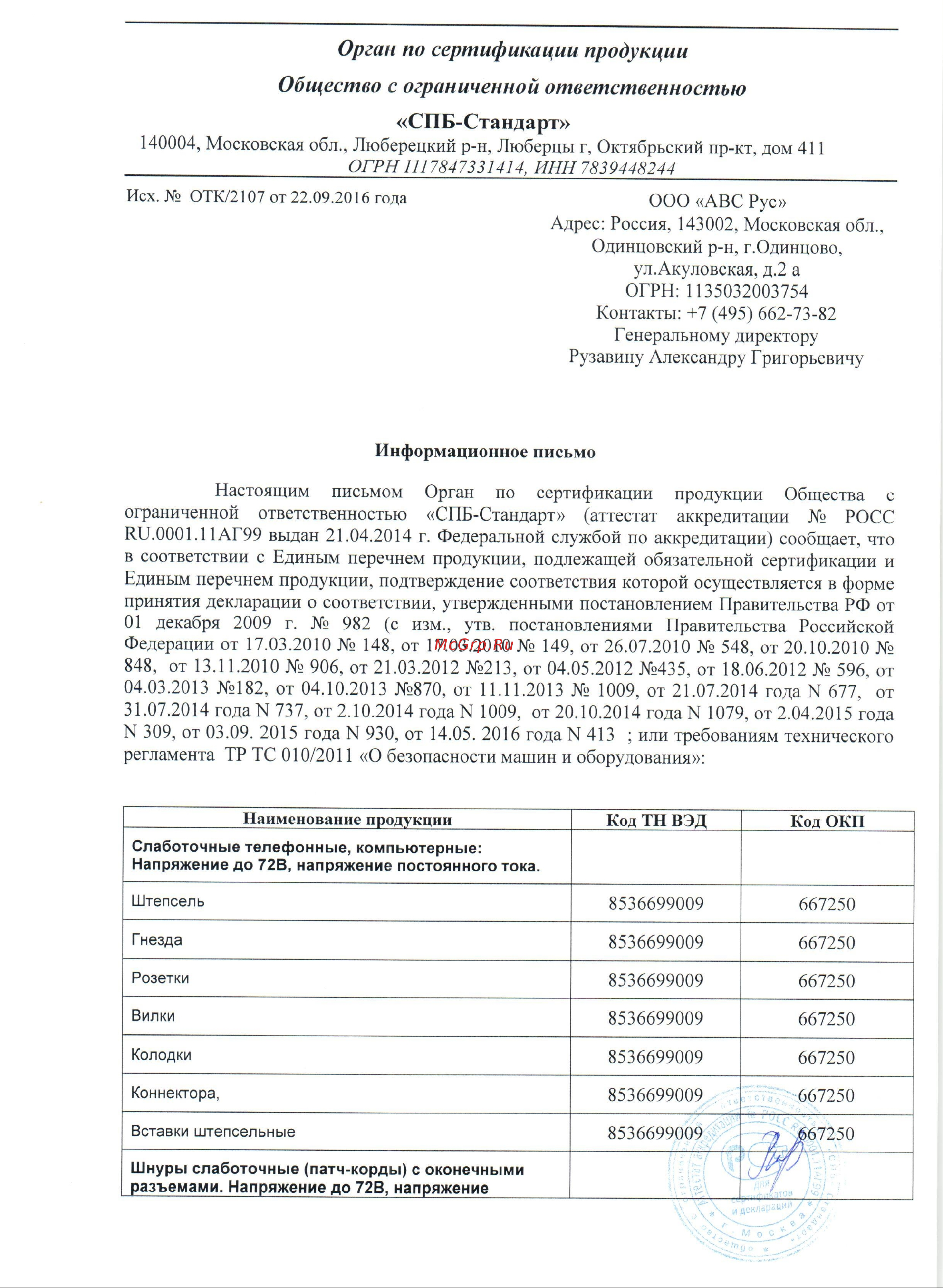 Ripo Sat-703 dg avs electronics, cu, 20 m 001-222006/20 Сертификат онлайн