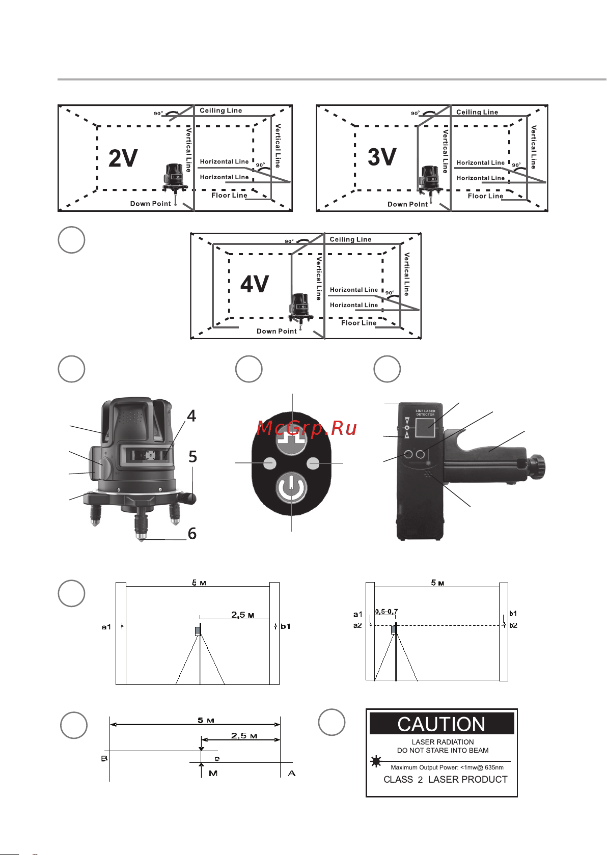 Ada : лазерный уровень PROLiner 4V + дальномер Cosmo MINI + штатив Elevation 16B + рулетка RubTape 5 А00549 PDF-инструкция онлайн [2/24] 814946