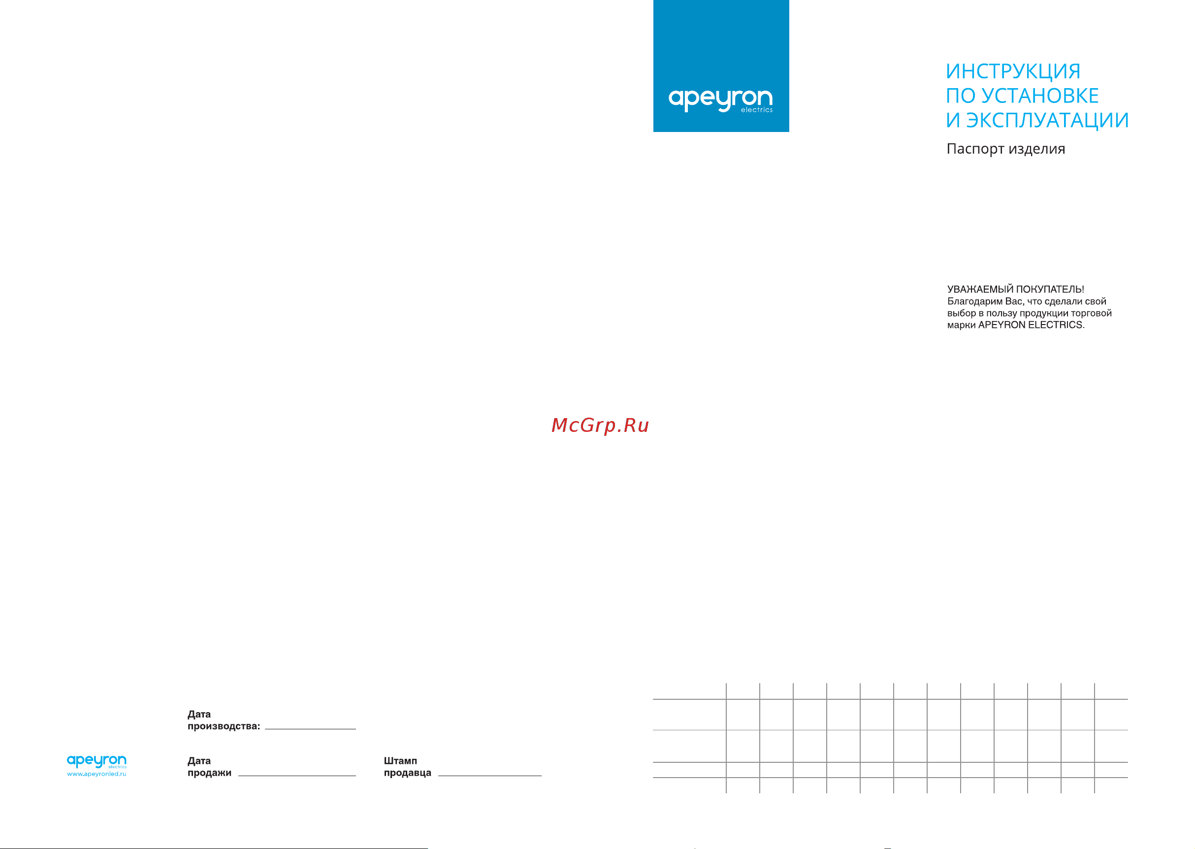 Apeyron 24В, 14,4Вт/м, smd5050, 60д/м, IP20, подложка 10мм (белая), 10м, RGB 10-99 инструкция онлайн
