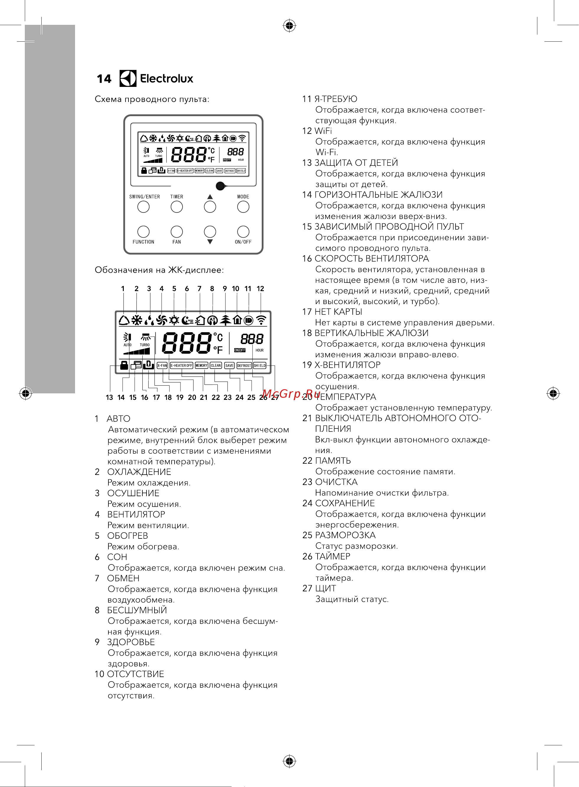 Electrolux EACU-60H/UP3/N3 НС-1235782 Инструкция к Electrolux EACU-18H/UP3-DC/N8 НС-1235844 онлайн [14/40] 815526